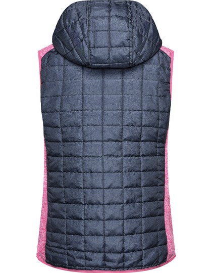 James & Nicholson Ladies Knitted Hybrid Vest