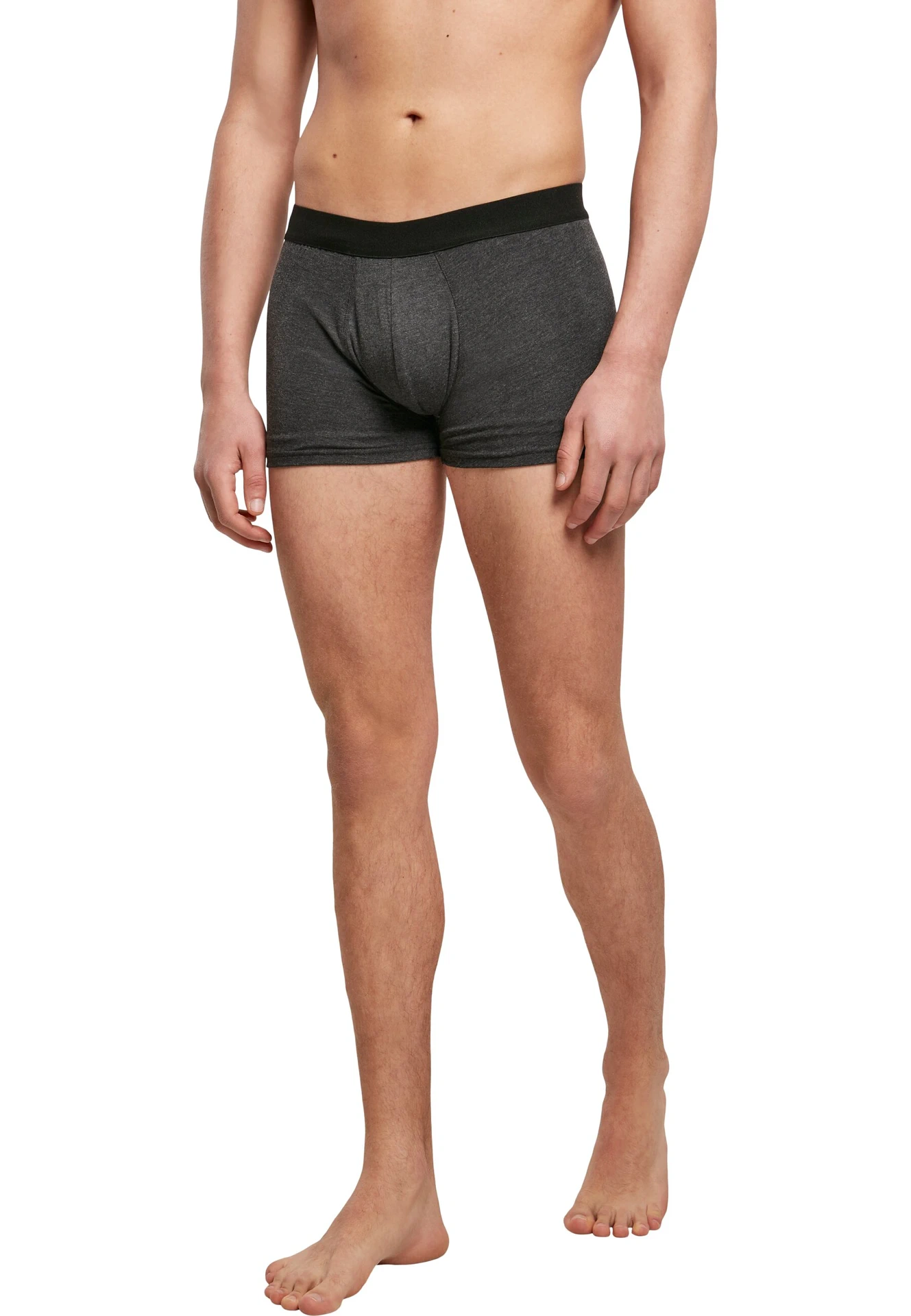 BYB-BY132-men-boxer-shorts-2-pack-charcoalmelange-model-0 Build Your Brand Boxer Shorts 2-Pack