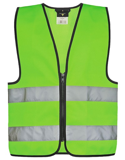 Korntex Kids´ Hi-Vis Safety Vest with Front Zipper Aalborg