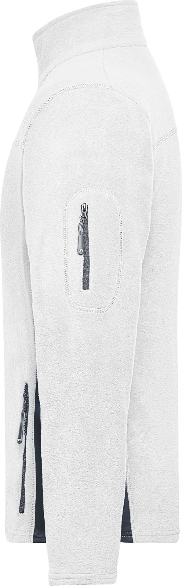 jn842-mens-workwear-fleece-jacket-white-carbon-left-4 James & Nicholson Men's Workwear Fleece Jacket -Strong-