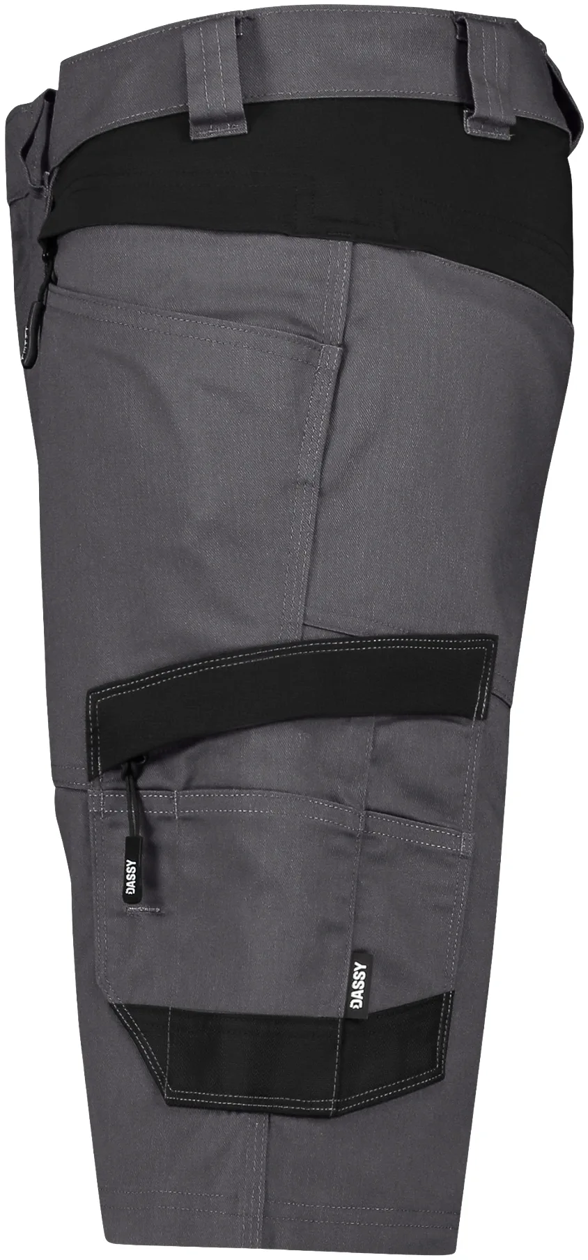 dassy-250112-axis-next-work-shorts-with-stretch-anthracite-grey-black-side-2 DASSY Stretch-Arbeitsshorts AXIS Next