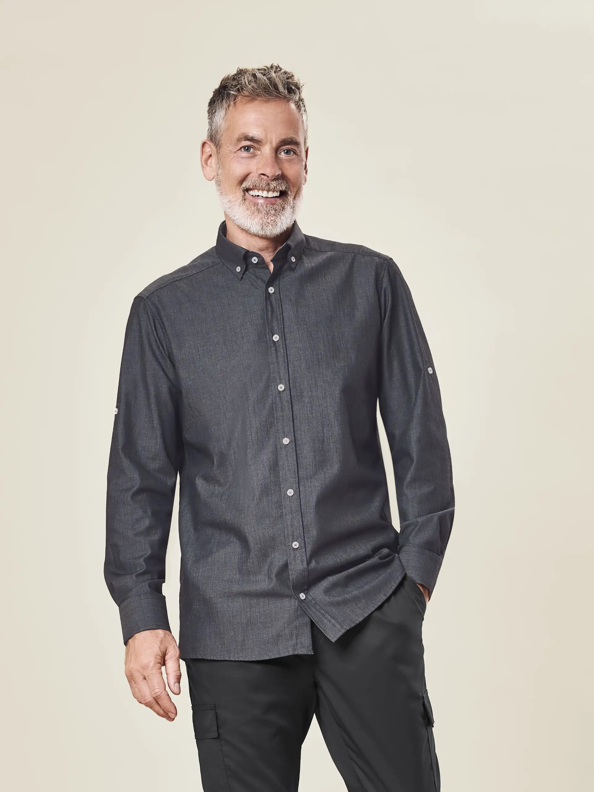 greiff-67583-herren-hemd-11-rf-servic_6980_anthrazit-model-1 GREIFF Herren Hemd Regular Fit