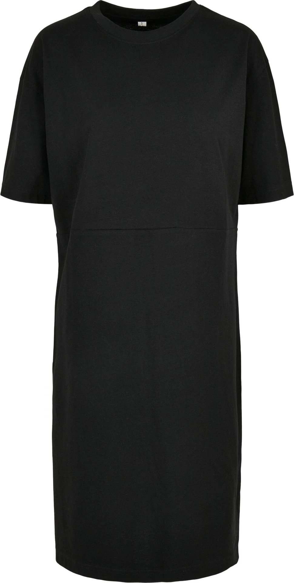 BYB-BY181-ladies-organic-oversized-slit-t-shirt-dress-black-front-4 Build Your Brand Ladies Organic Oversized Slit Tee Dress