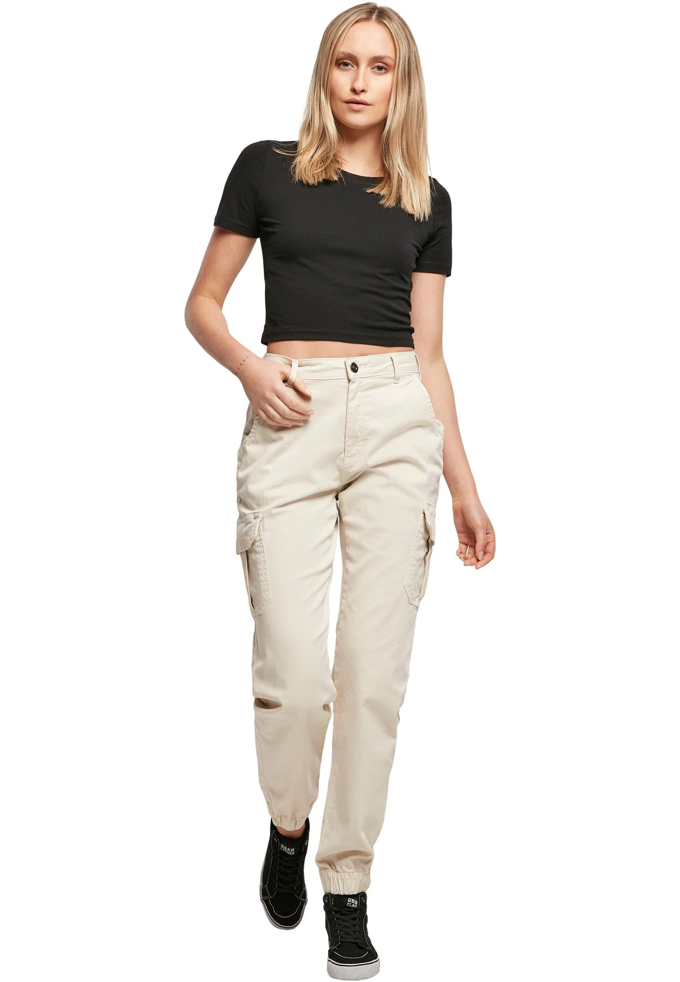 Build Your Brand Ladies Cropped Tee