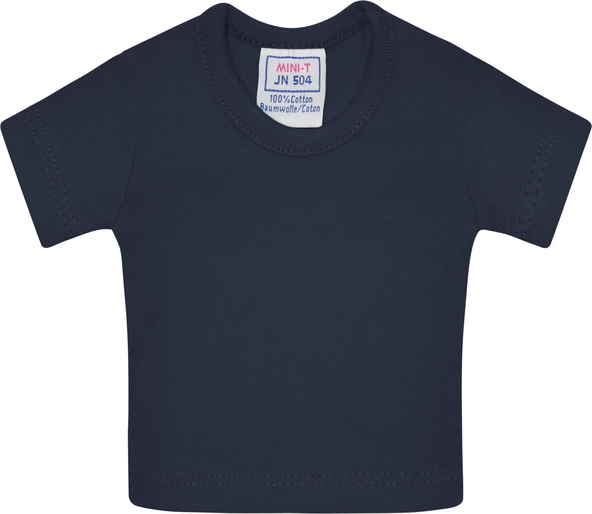 jn504-mini-t-shirt-navy-front-3 James & Nicholson Mini-T