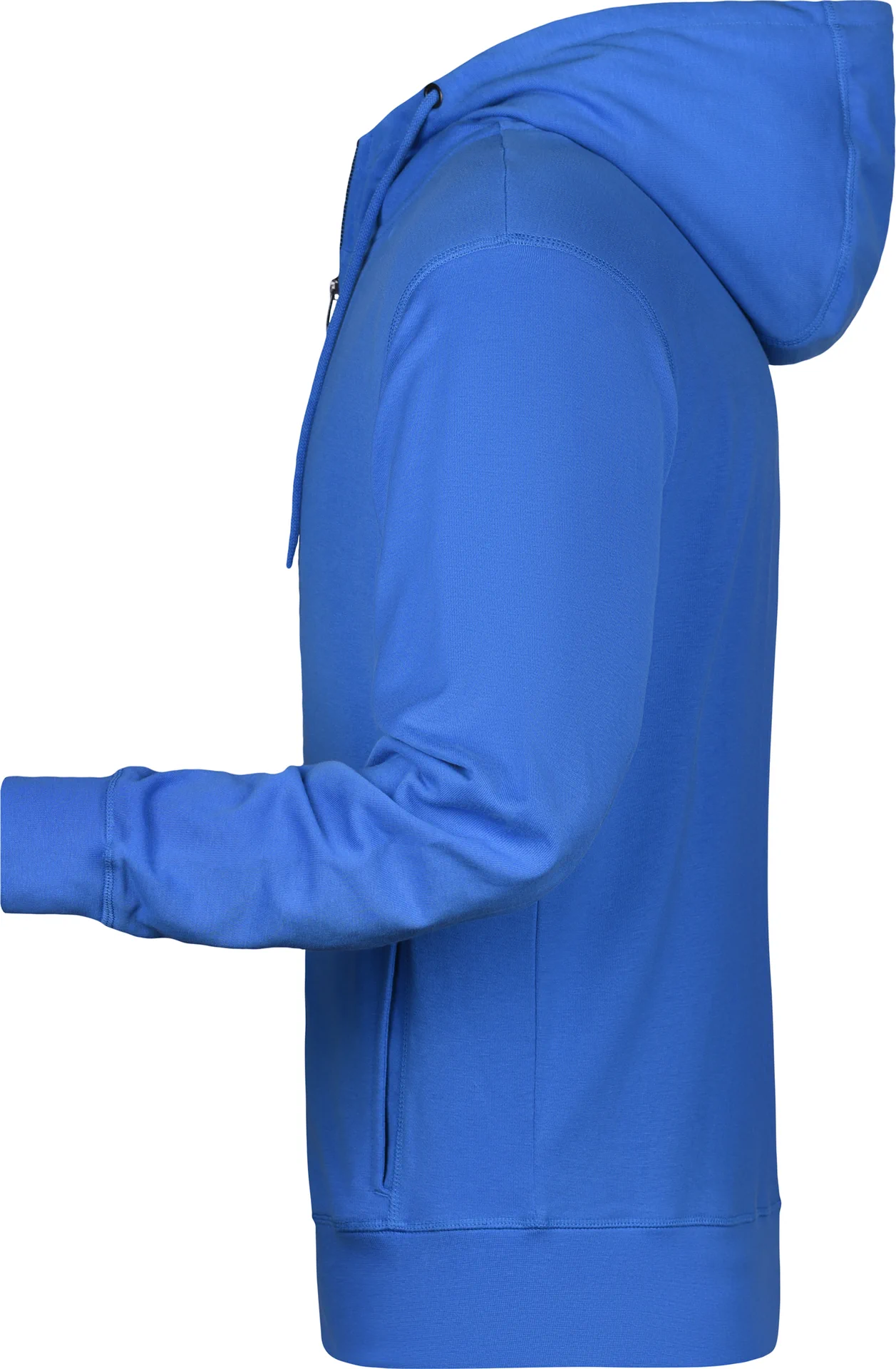 JN8026-mens-zip-hoody-cobalt-left-4 James & Nicholson Men`s Zip-Hoody