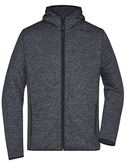 James & Nicholson Men's Knitted Fleece Hoody James & Nicholson Men's Knitted Fleece Hoody