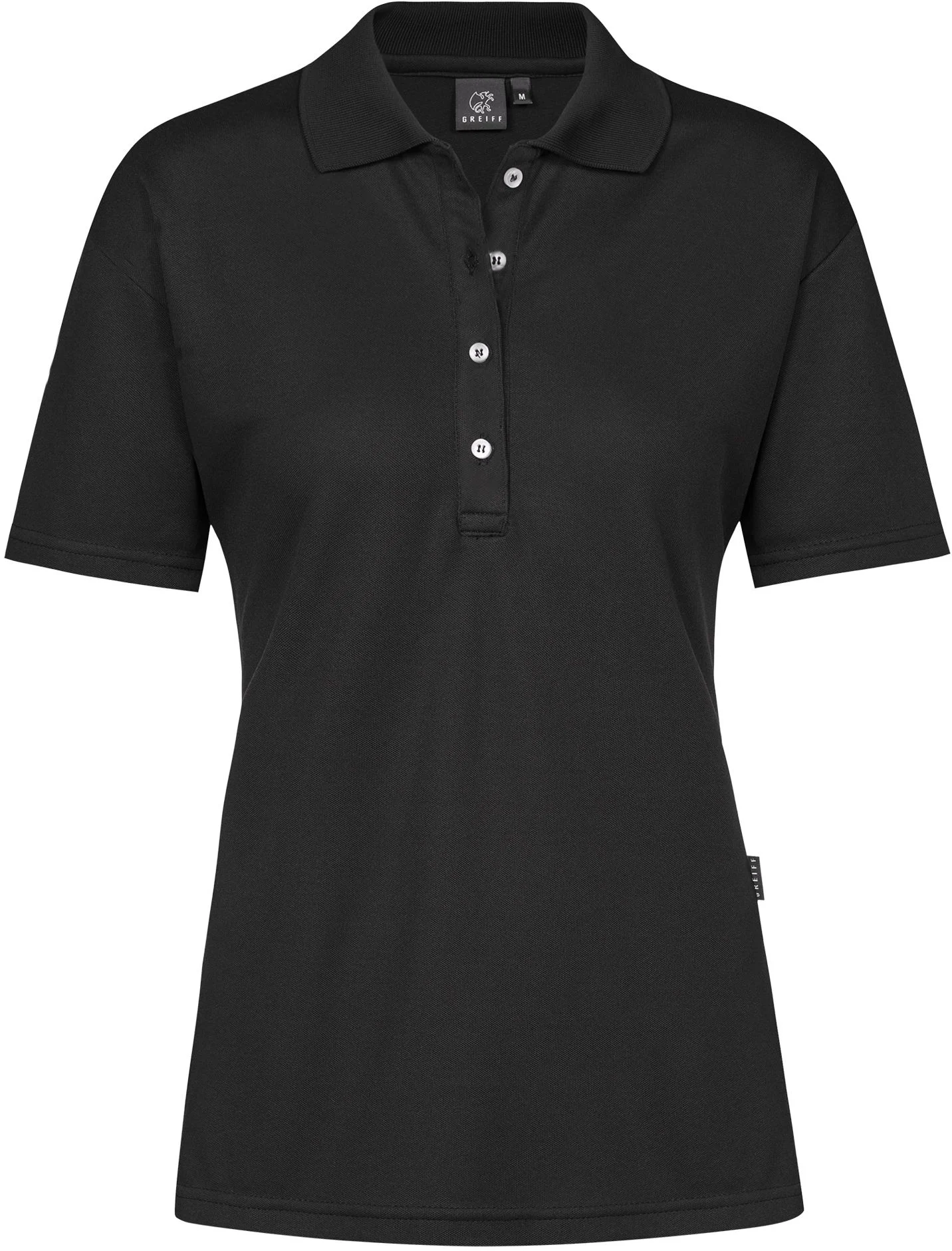 greiff-35000-damen-poloshirt_2145_schwarz-front-2 GREIFF Damen Poloshirt mit TENCEL™ Lyocellfasern