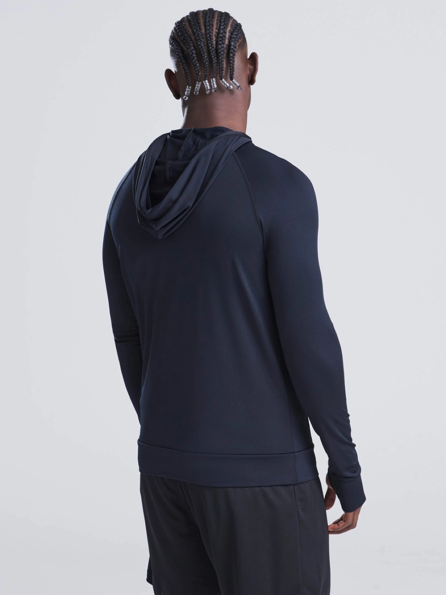 justcool-jc057-mens-cool-contrast-zoodie-jetblack-model-2 Just Cool Men's Cool Contrast Zoodie