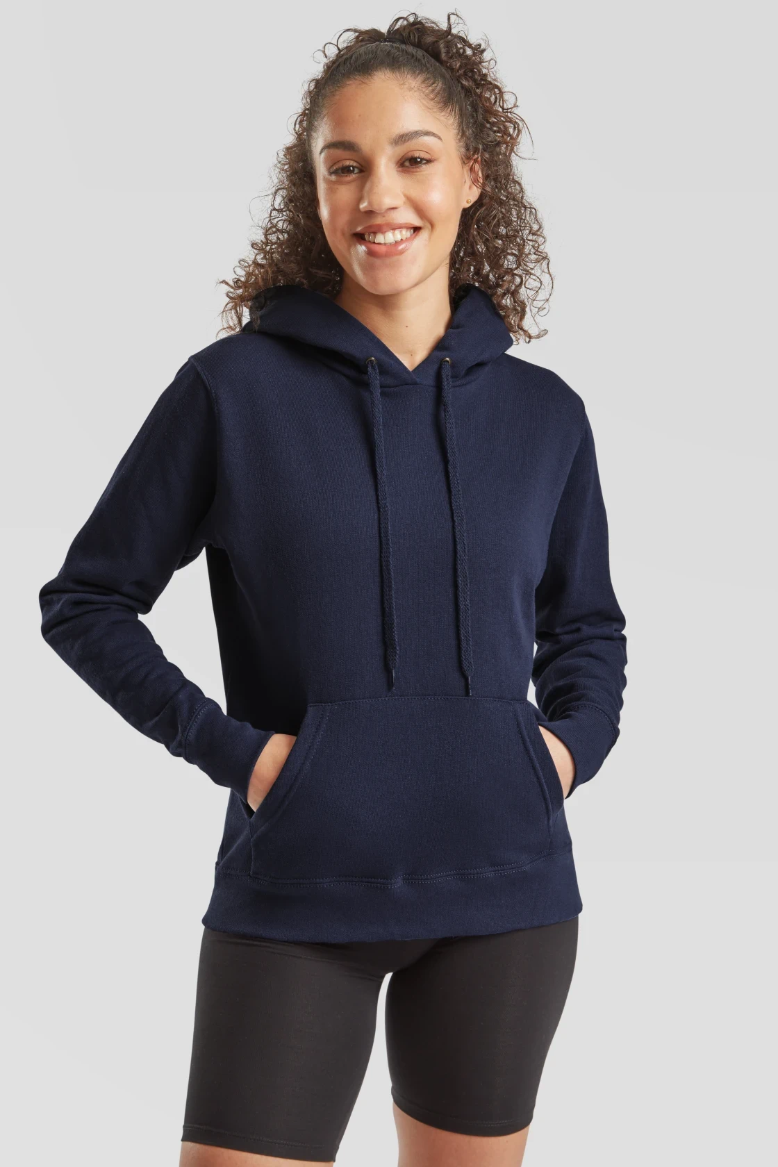fruit-of-the-loom-62-038-0-ladies-classic-hooded-sweatshirt-navy-model-0 F.O.L. Ladies Classic Hooded Sweat
