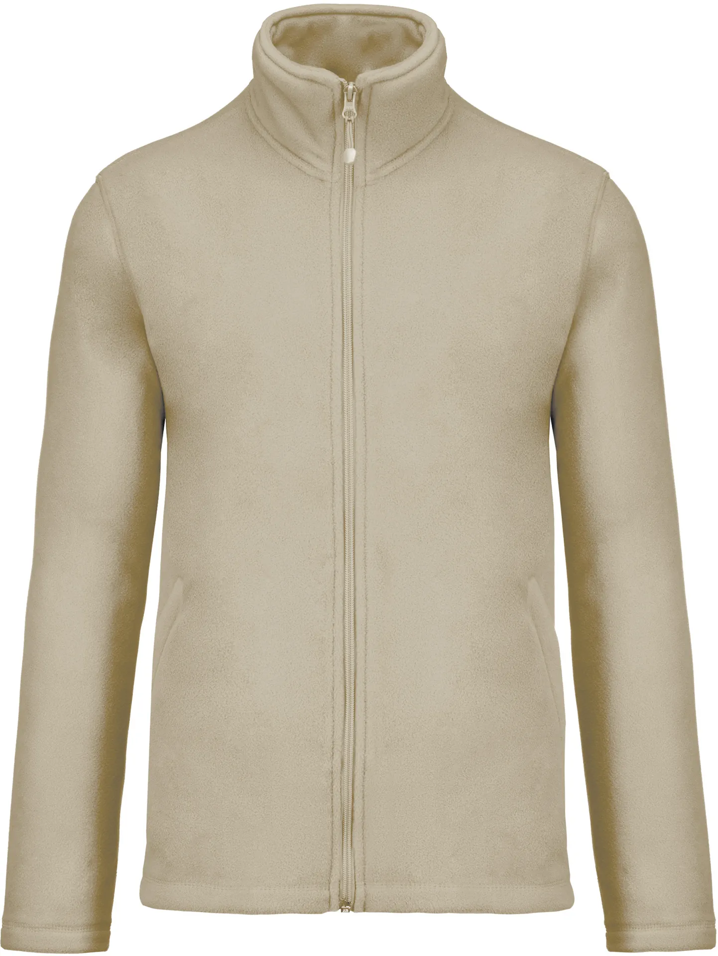 kariban-K911-microfleece-jacke-falco-beige-front-3 Kariban Microfleece Jacke "Falco"