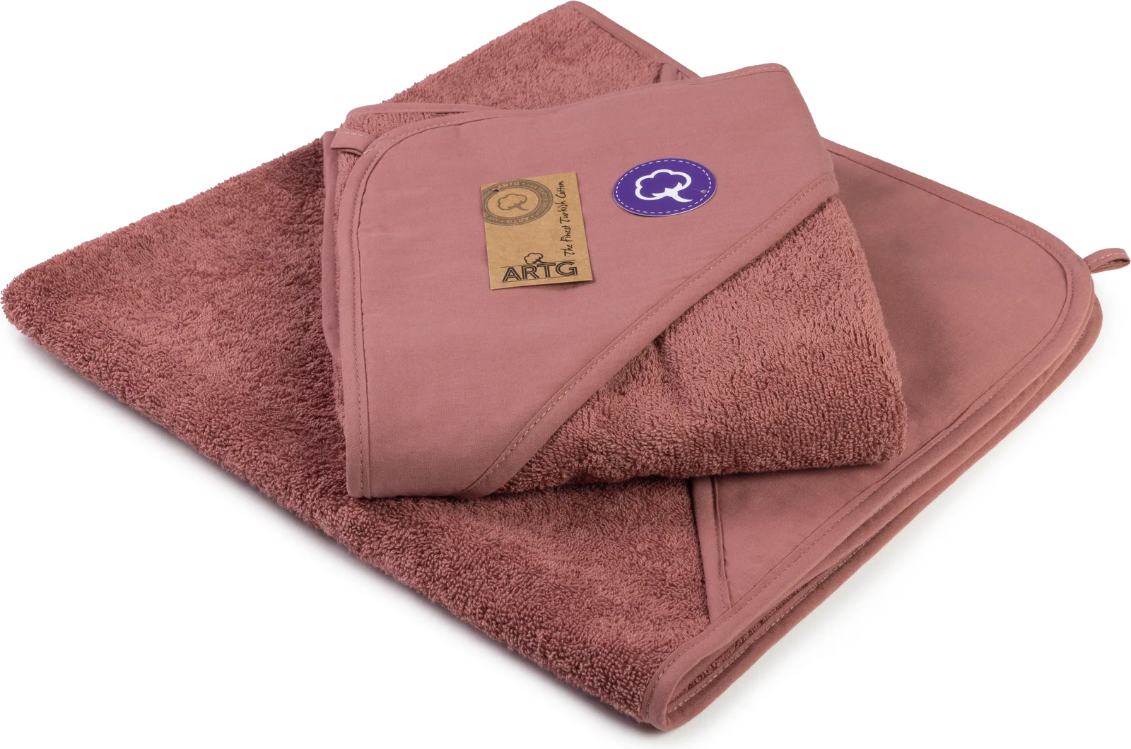 artg-ar731-print-me-baby-hooded-towel-oldpink-front-1 ARTG PRINT-Me® Baby Hooded Towel