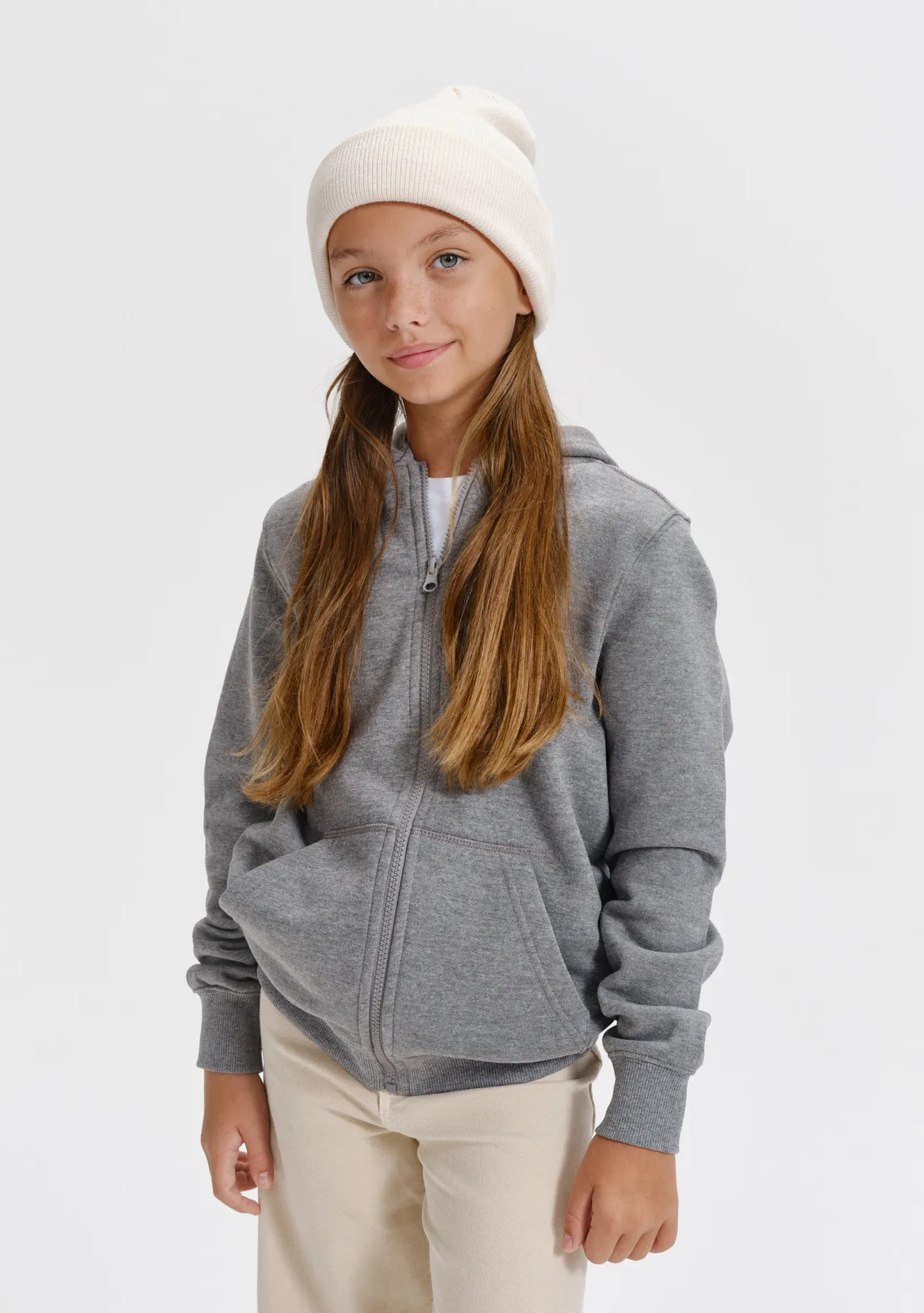 malfini-412-trendy-zipper-sweatshirt-kinder-dunkelgrau-meliert-model-0 MALFINI Sweatshirt Kinder Trendy Zipper 412
