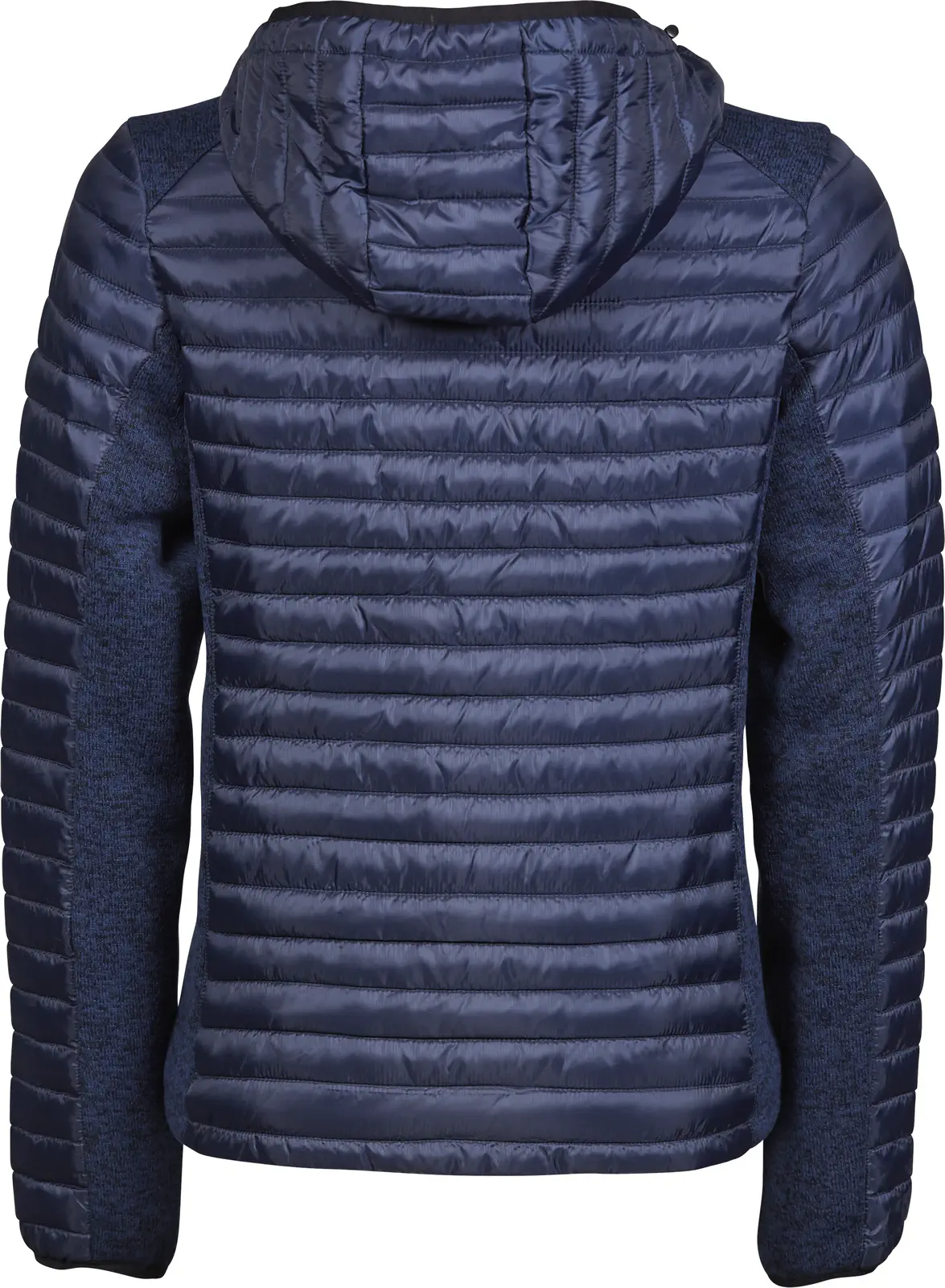 tee-jays-9611-womens-hooded-outdoor-crossover-jacket-navy-navymelange-back-3 Tee Jays Ladies` Hooded Outdoor Crossover Jacket