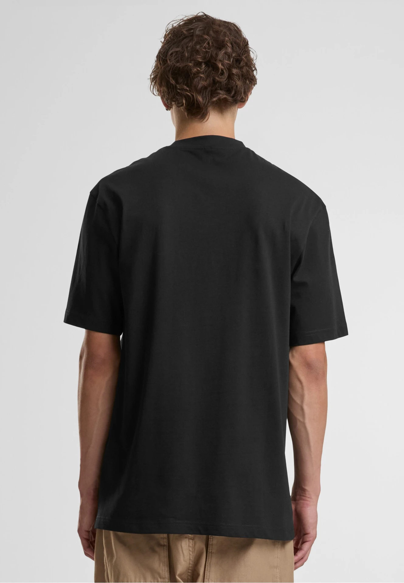 BYB-BY310-tall-t-shirt-black-model-2 Build Your Brand Tall Tee