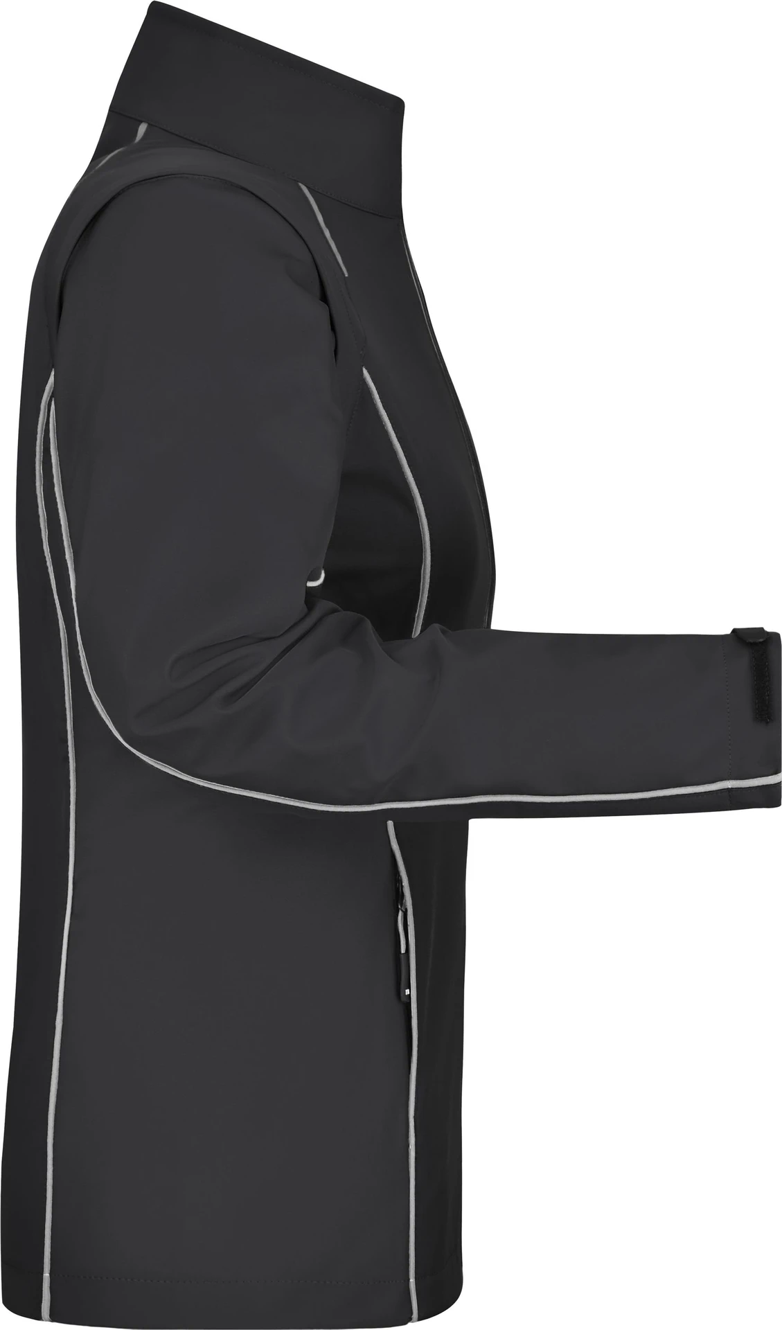 jn1121-ladies-zip-off-softshell-jacket-black-silver-right-6 James & Nicholson Ladies Zip-Off Softshell Jacket