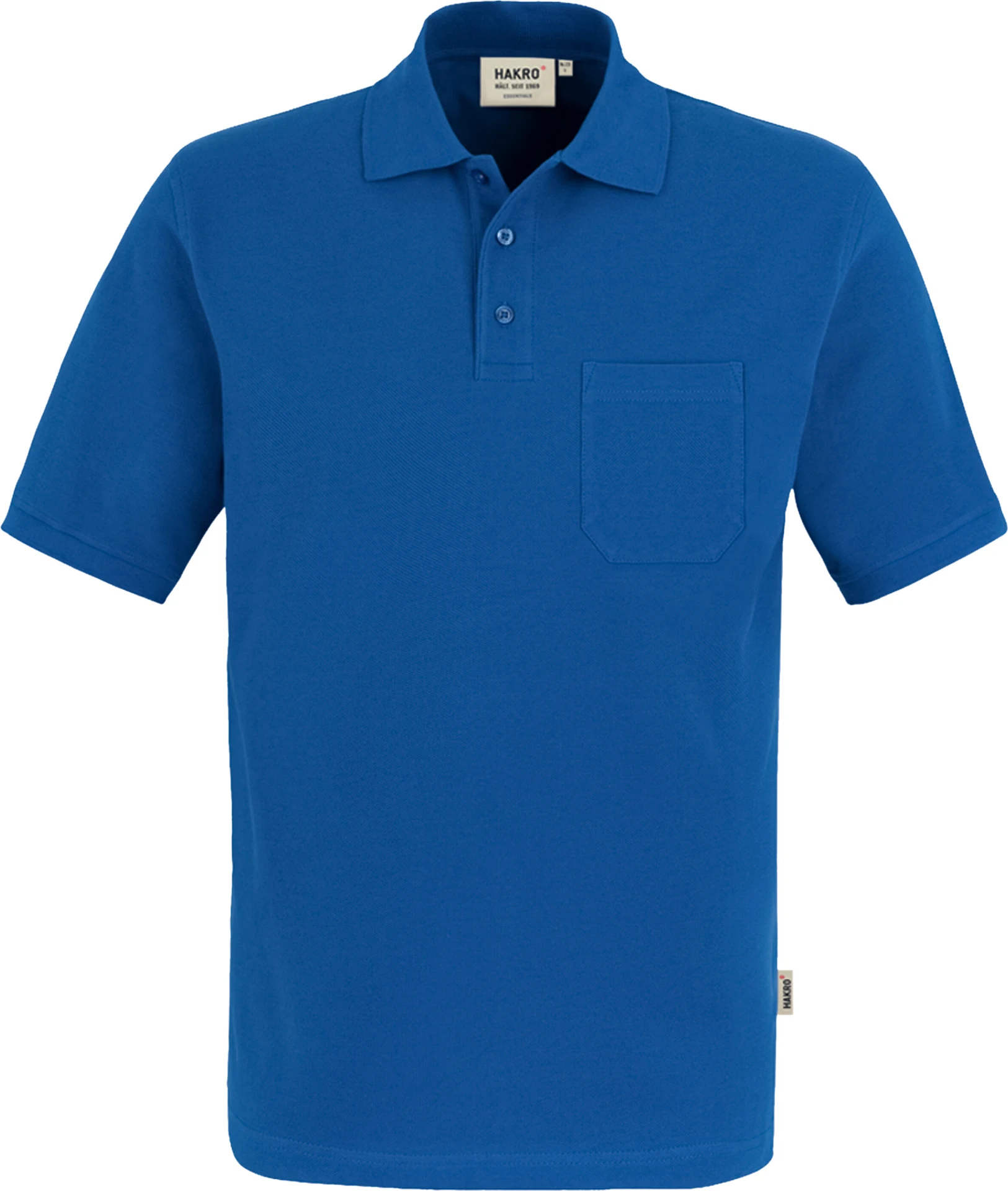 hakro-802-pocket-poloshirt-top-royalblau-front-1 HAKRO Pocket-Poloshirt 802 Top
