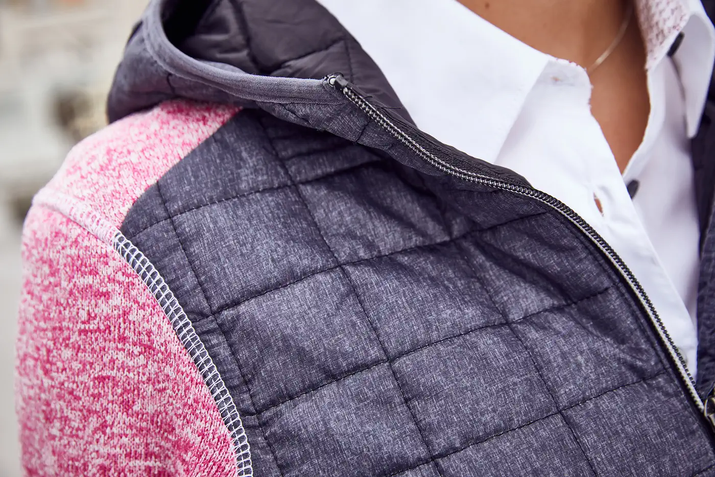 James & Nicholson Ladies Knitted Hybrid Jacket