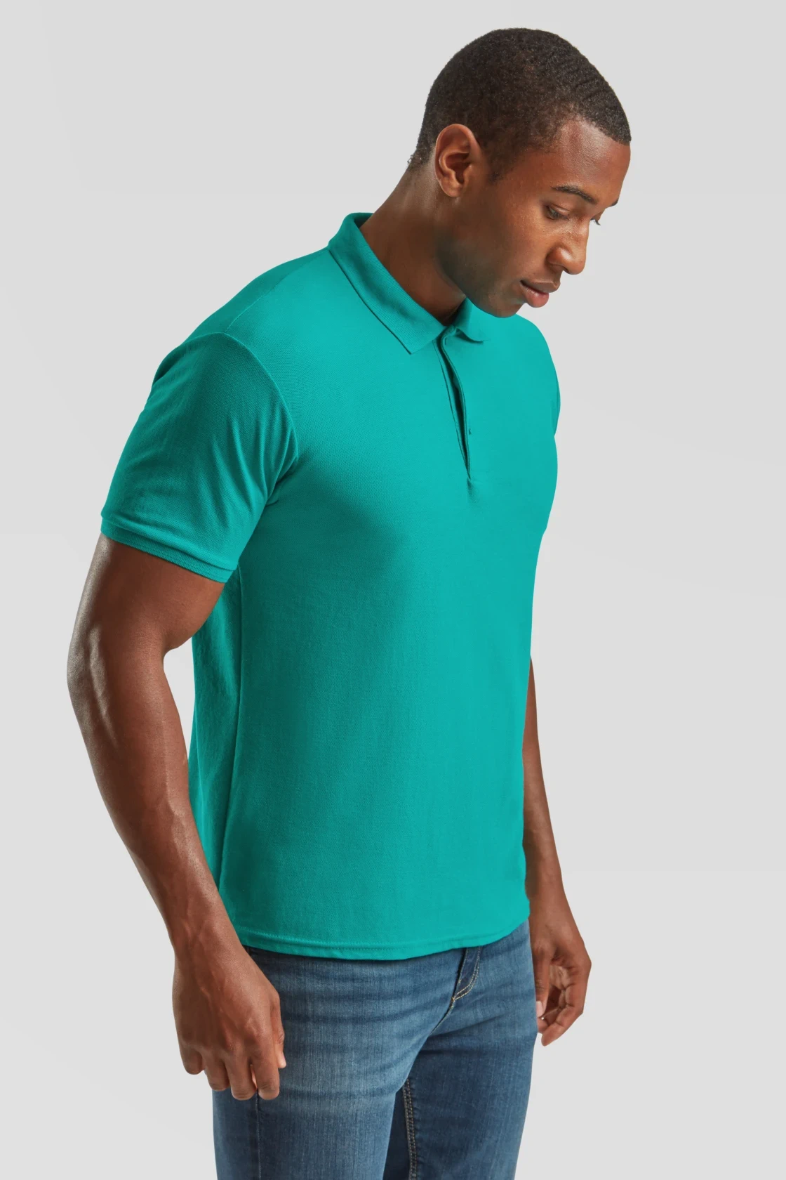 fruit-of-the-loom-63-402-0-poloshirt-65-35-emerald-model-1 F.O.L. 65/35 Piqué Polo