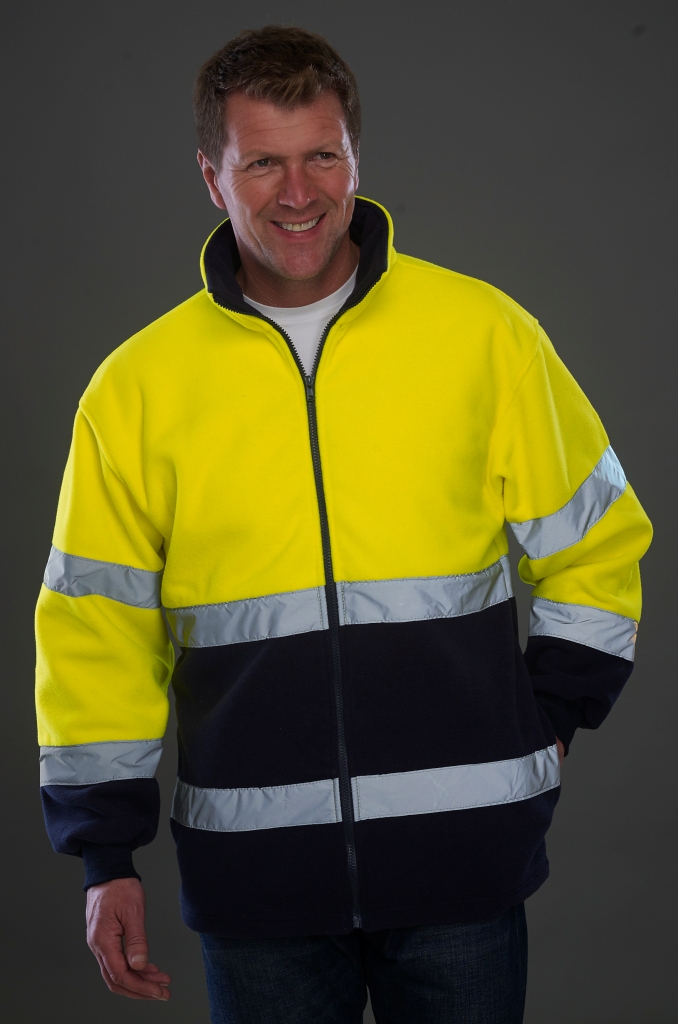 YOKO High Visibility 2 Bands 2-Tone Fleece Jacket YOKO High Visibility 2 Bands 2-Tone Fleece Jacket