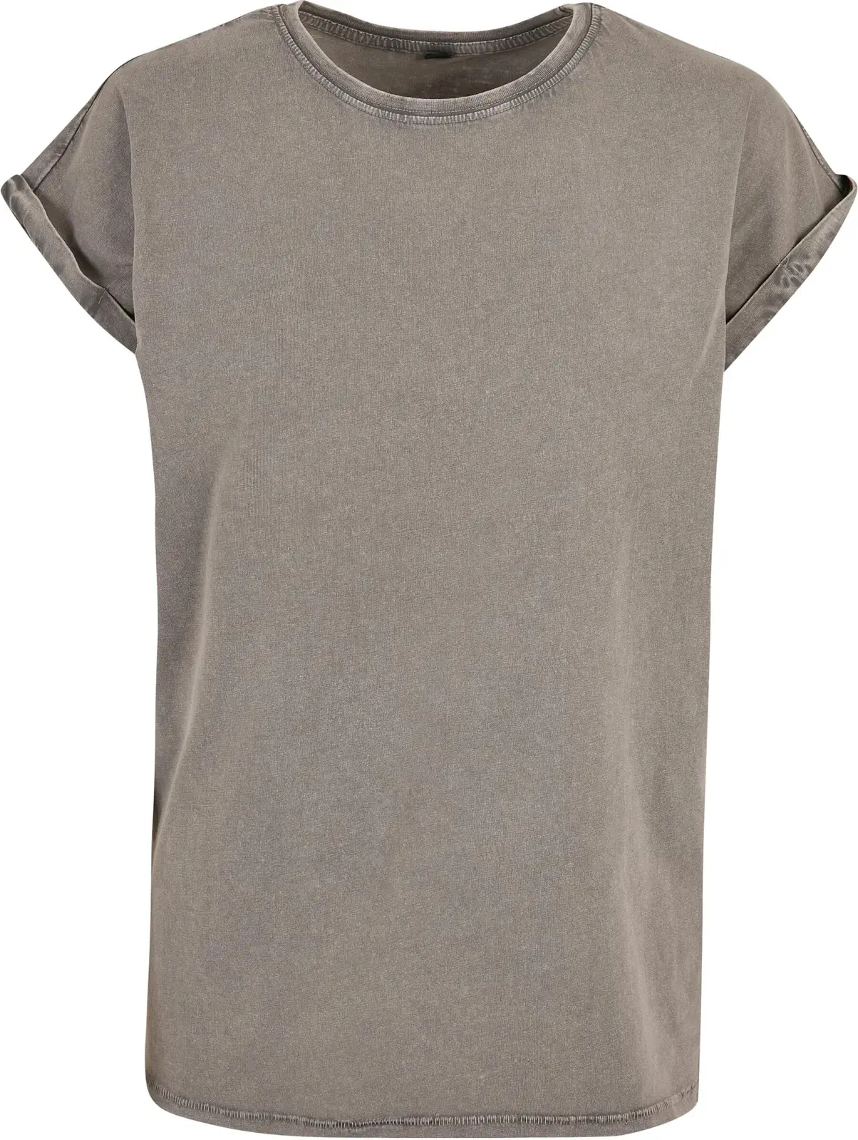 BYB-BY053-ladies-acid-washed-extended-shoulder-t-shirt-asphalt-front-4 Build Your Brand Ladies Acid Washed Extended Shoulder Tee