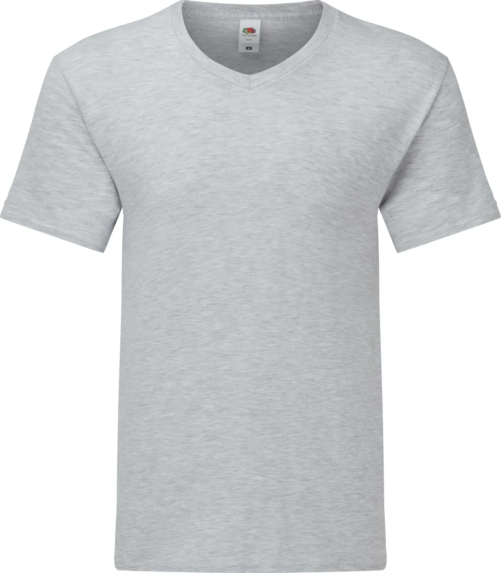 fruit-of-the-loom-61-442-0-iconic-150-v-neck-t-shirt-heathergrey-4 F.O.L. Iconic 150 V Neck T