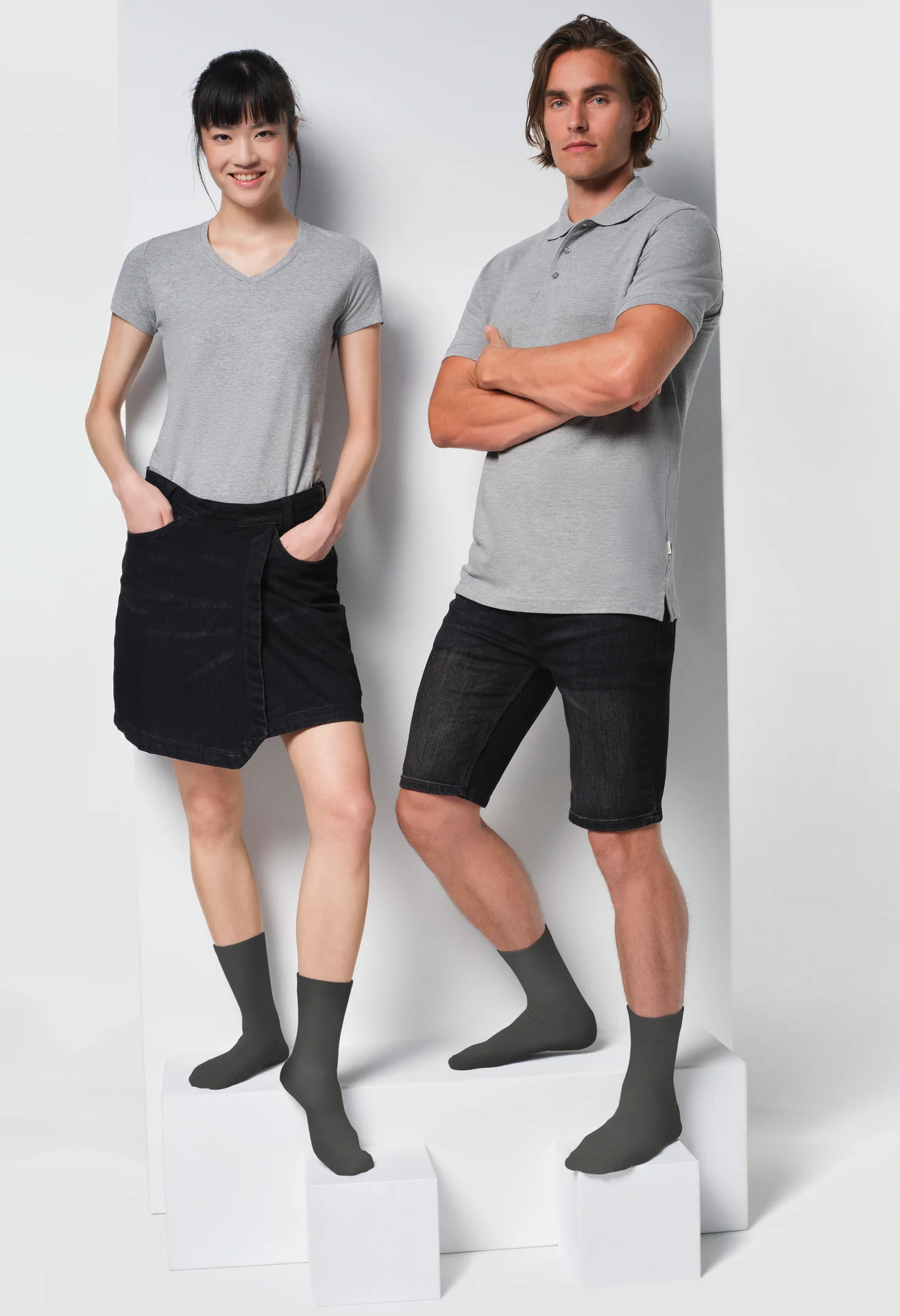 hakro-975-socken-essentials-karbongrau-model-0 HAKRO Socken 975 Essentials