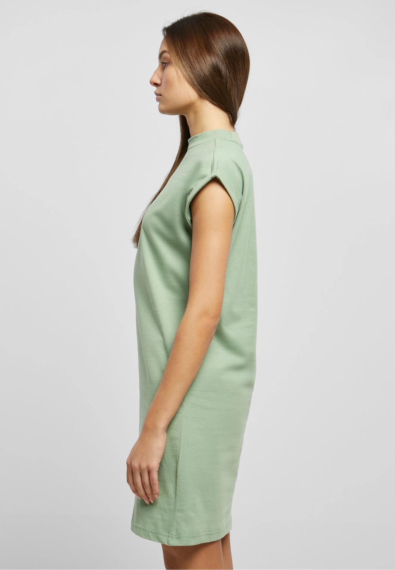 Build Your Brand Ladies Turtle Extended Shoulder Dress