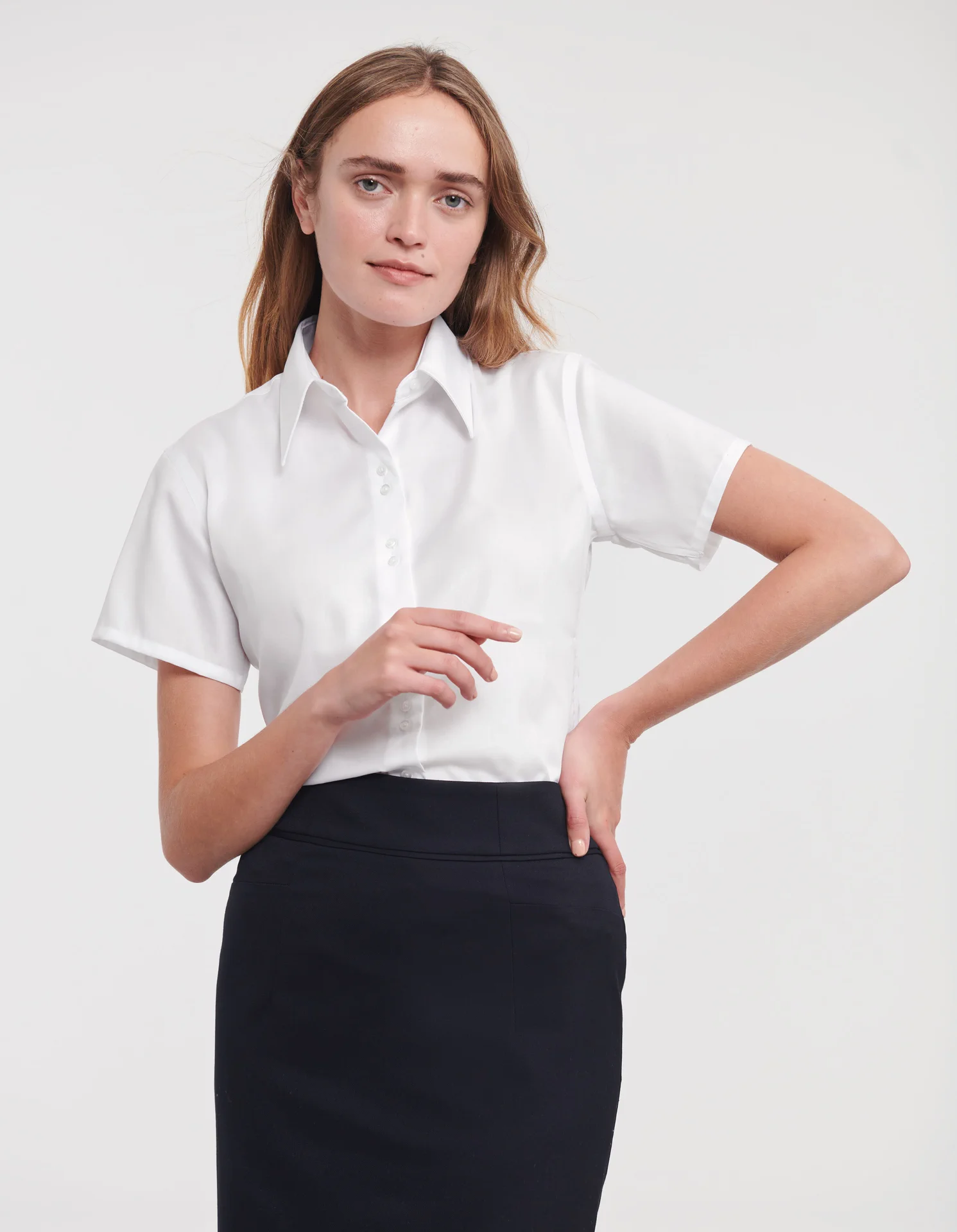 Russell Ladies Short Sleeve Ultimate Non-Iron Shirt