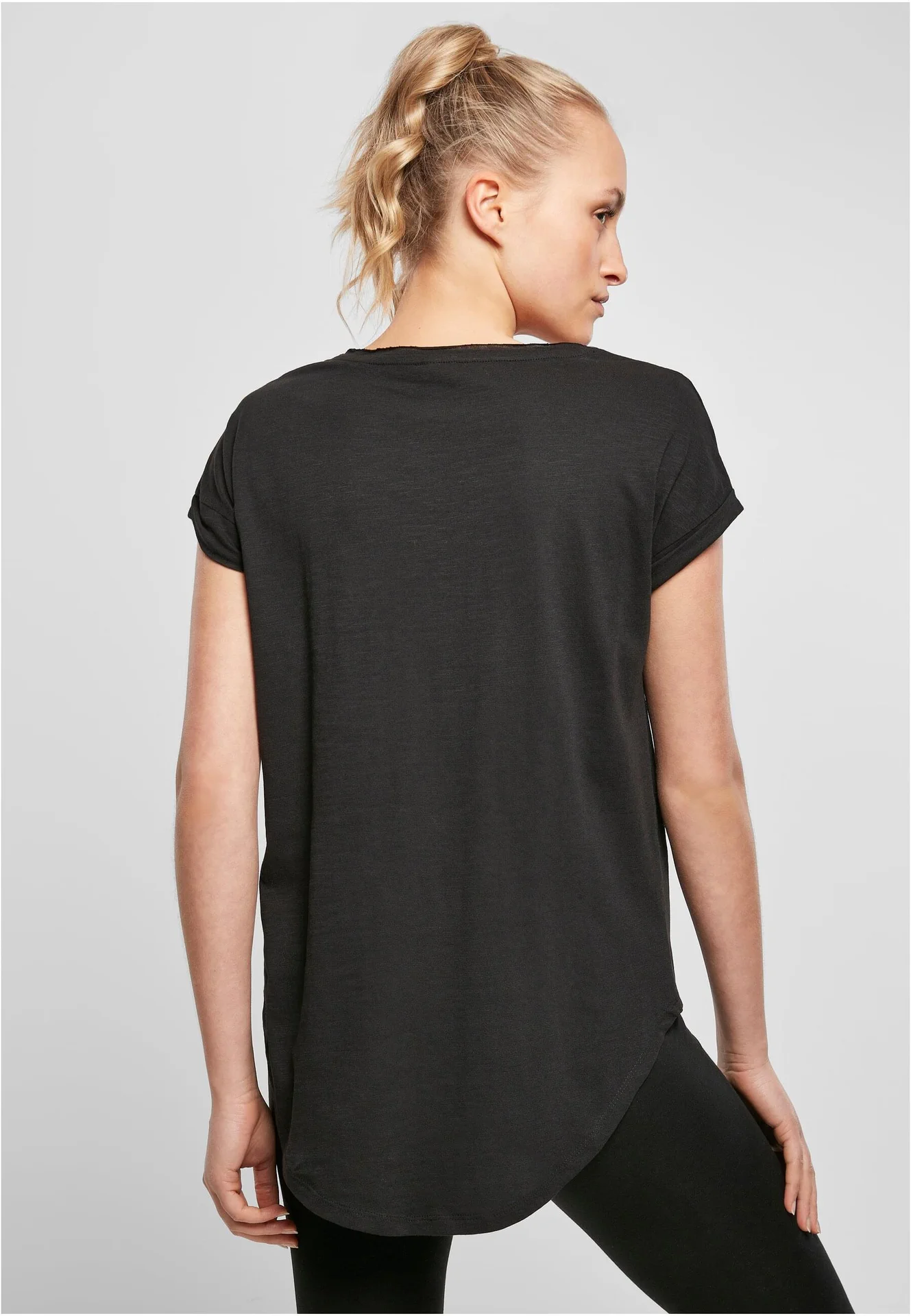 Build Your Brand Ladies Long Slub Tee