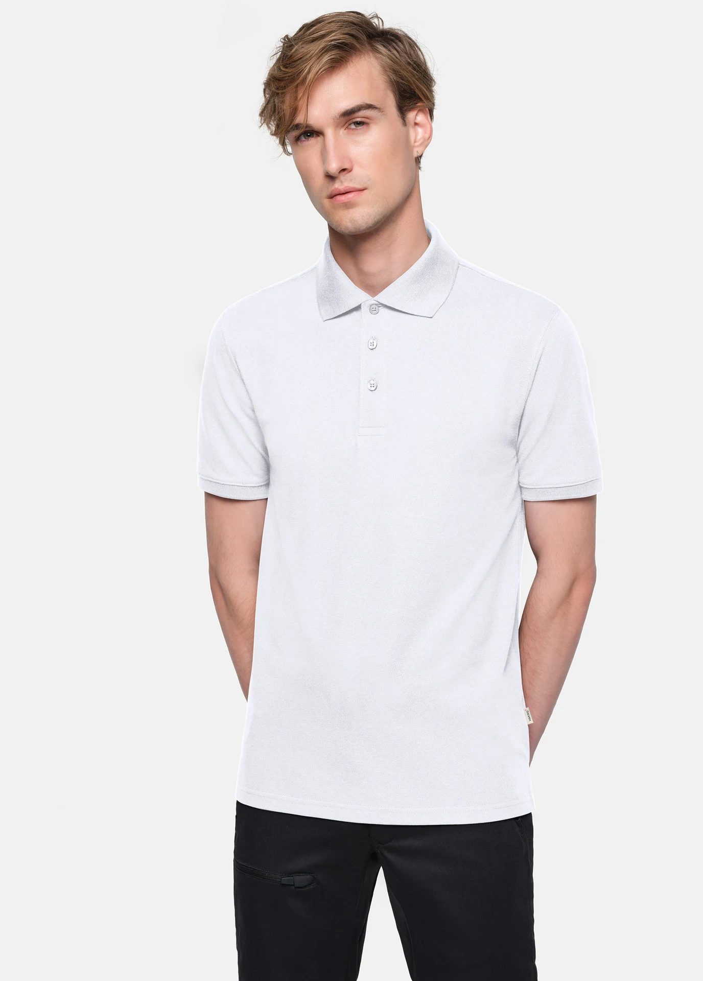hakro-569-poloshirt-mikralinar-eco-weiss-model-0 HAKRO Poloshirt 569 Mikralinar® ECO