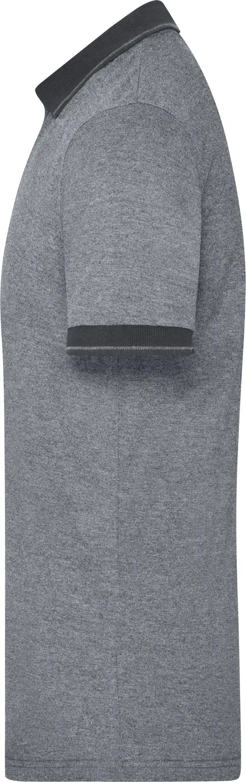 James & Nicholson Mens Jersey Heather Polo