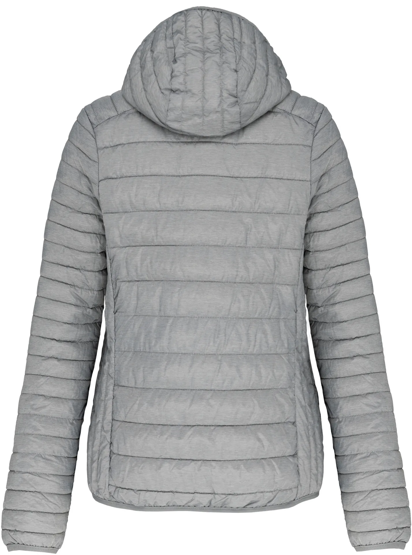 kariban-K6111-leichte-damen-kapuzen-steppjacke-marlsilver-back-6 Kariban Leichte Damen Kapuzen Steppjacke
