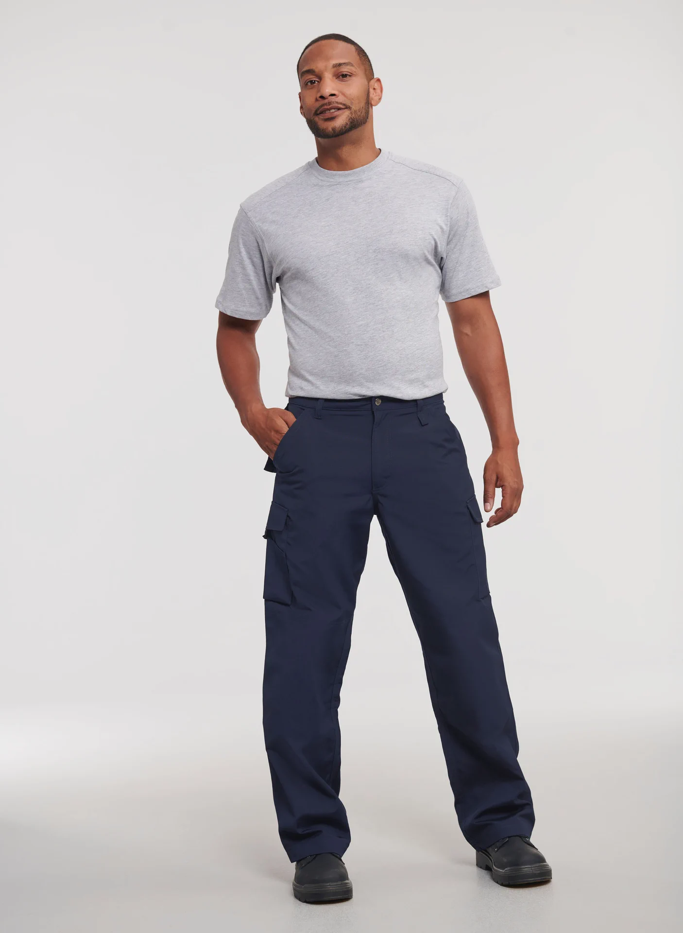 russell-r015m-heavy-duty-trousers-frenchnavy-model-2 Russell Heavy Duty Workwear Trousers