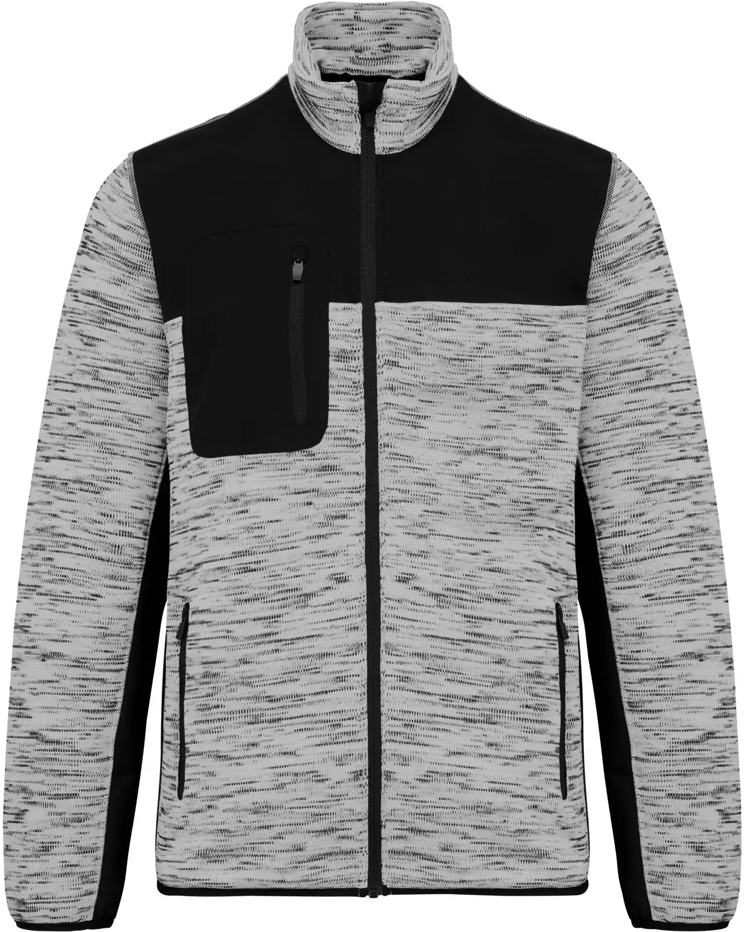 light grey melange/black