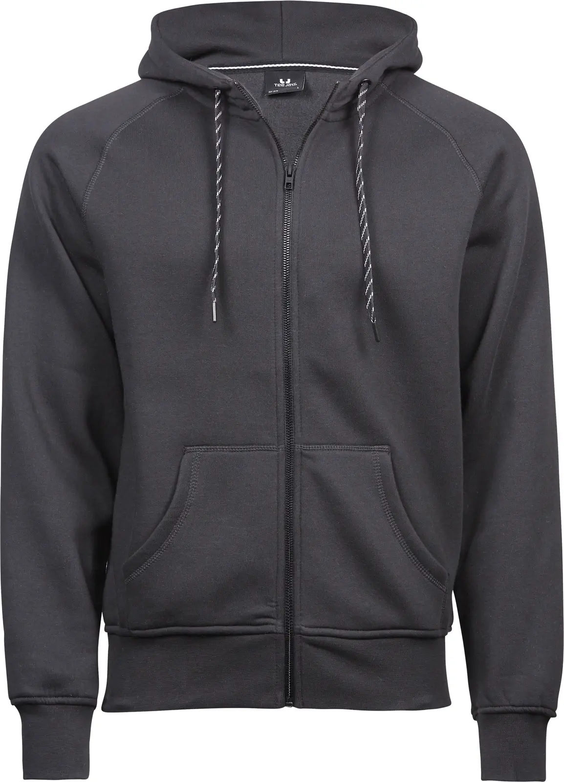 tee-jays-5435-mens-fashion-full-zip-hood-darkgrey-front-1 Tee Jays Men's Fashion Full Zip Hood