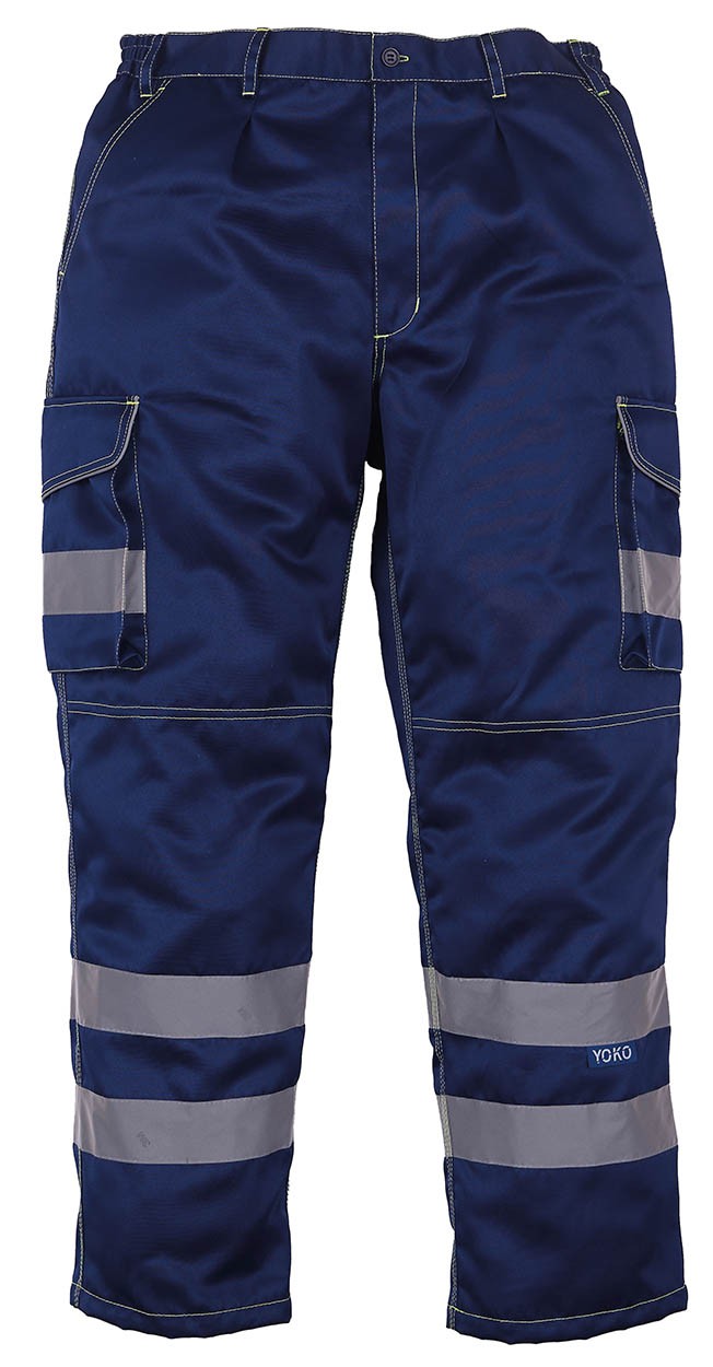 YOKO High Visibility Cargo Trousers with Knee Pad Pockets