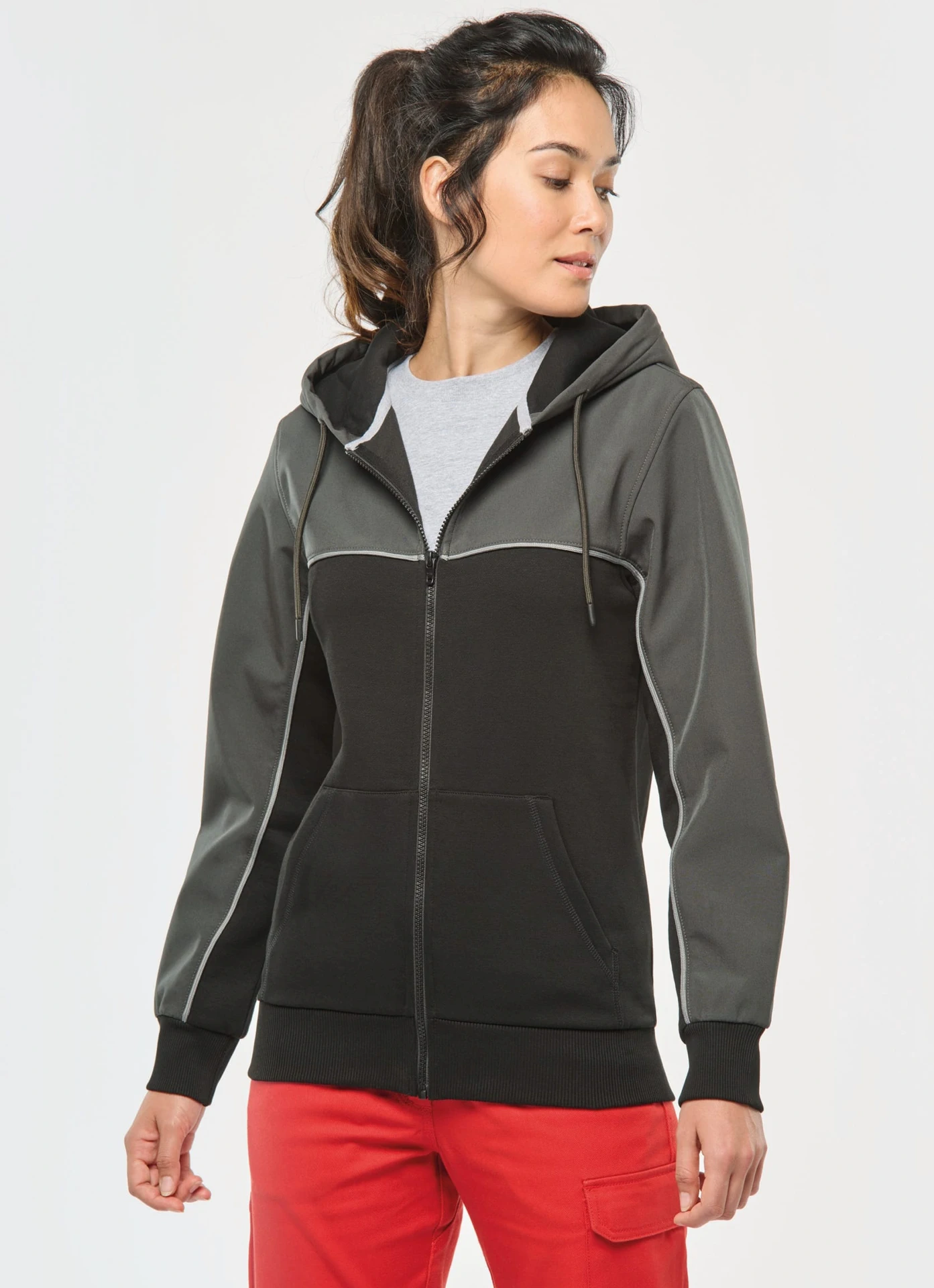 Kariban Unisex Workwear Kapuzen Sweatjacke