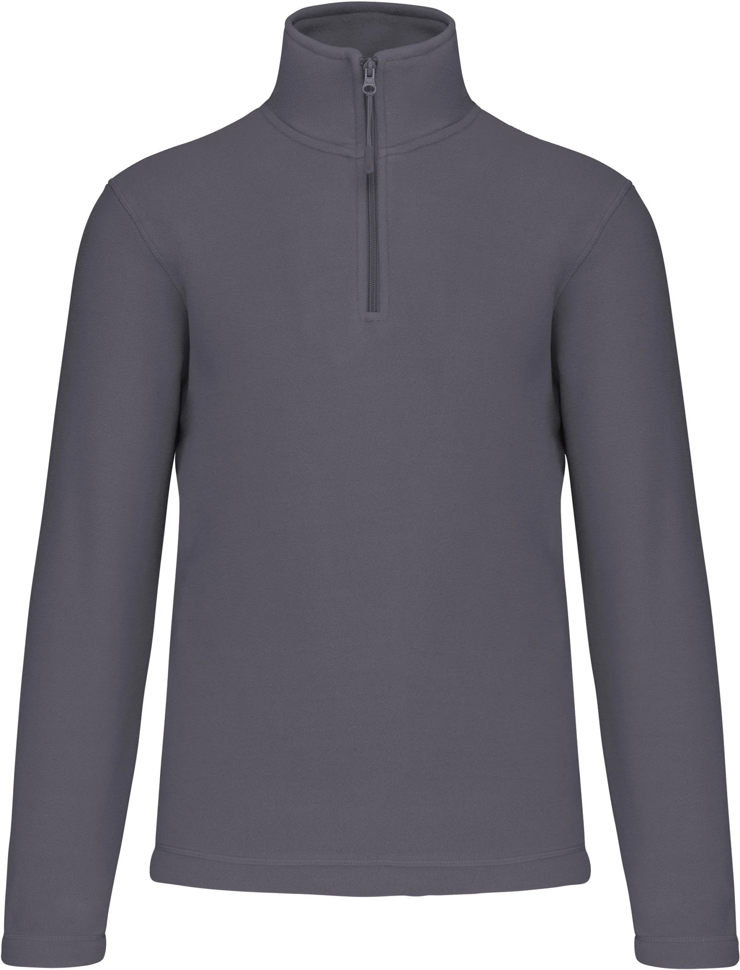kariban-K912-microfleece-pullover-mit-viertel-zip-enzo-convoygrey-front-3 Kariban Microfleece Pullover mit 1/4 Zip "Enzo"