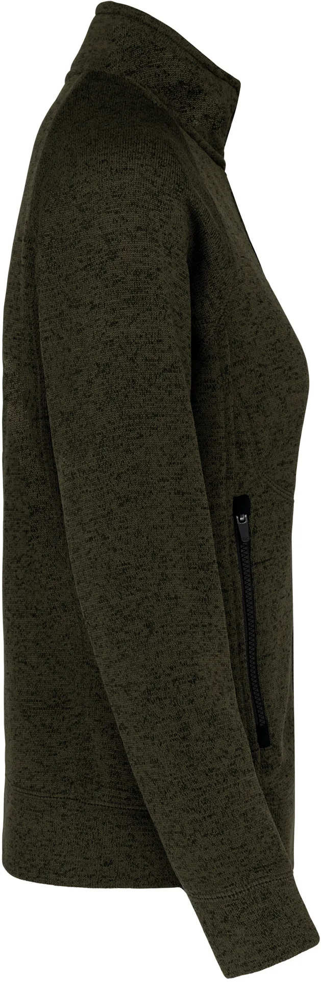 Kariban Damen Melange Strickfleece Jacke