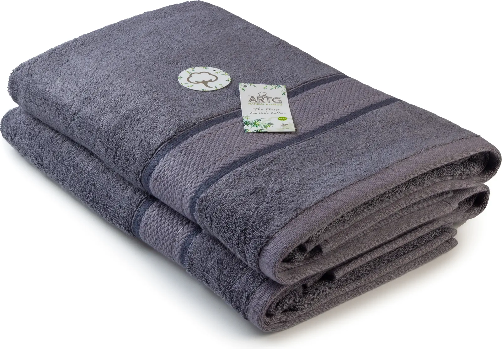 artg-ar404-natural-bamboo-bath-towel-darkgrey-front-1 ARTG Natural Bamboo Bath Towel