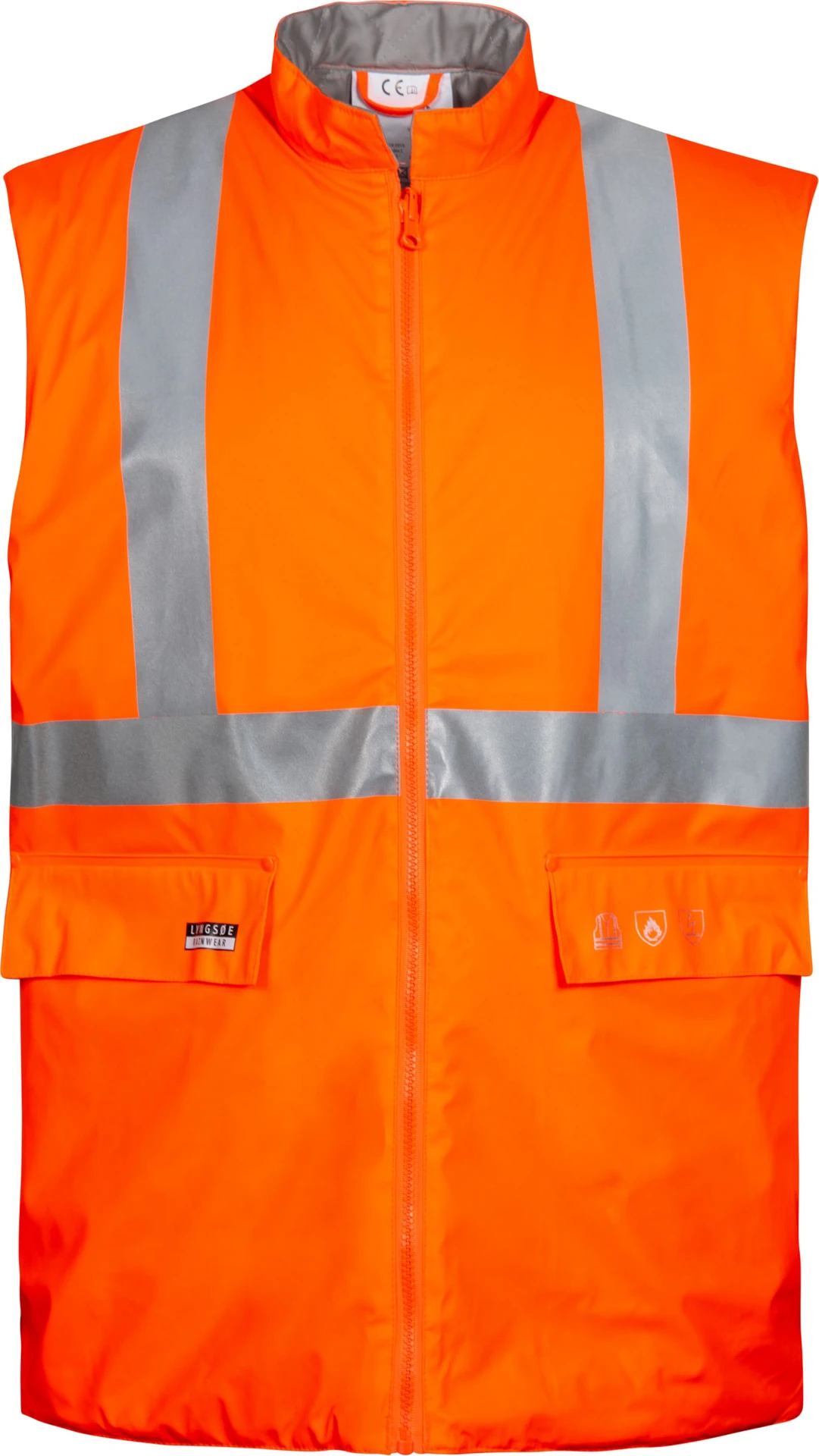 Lyngsøe FR-LR1456 Flammhemmende Hi-Vis Weste mit Steppfutter