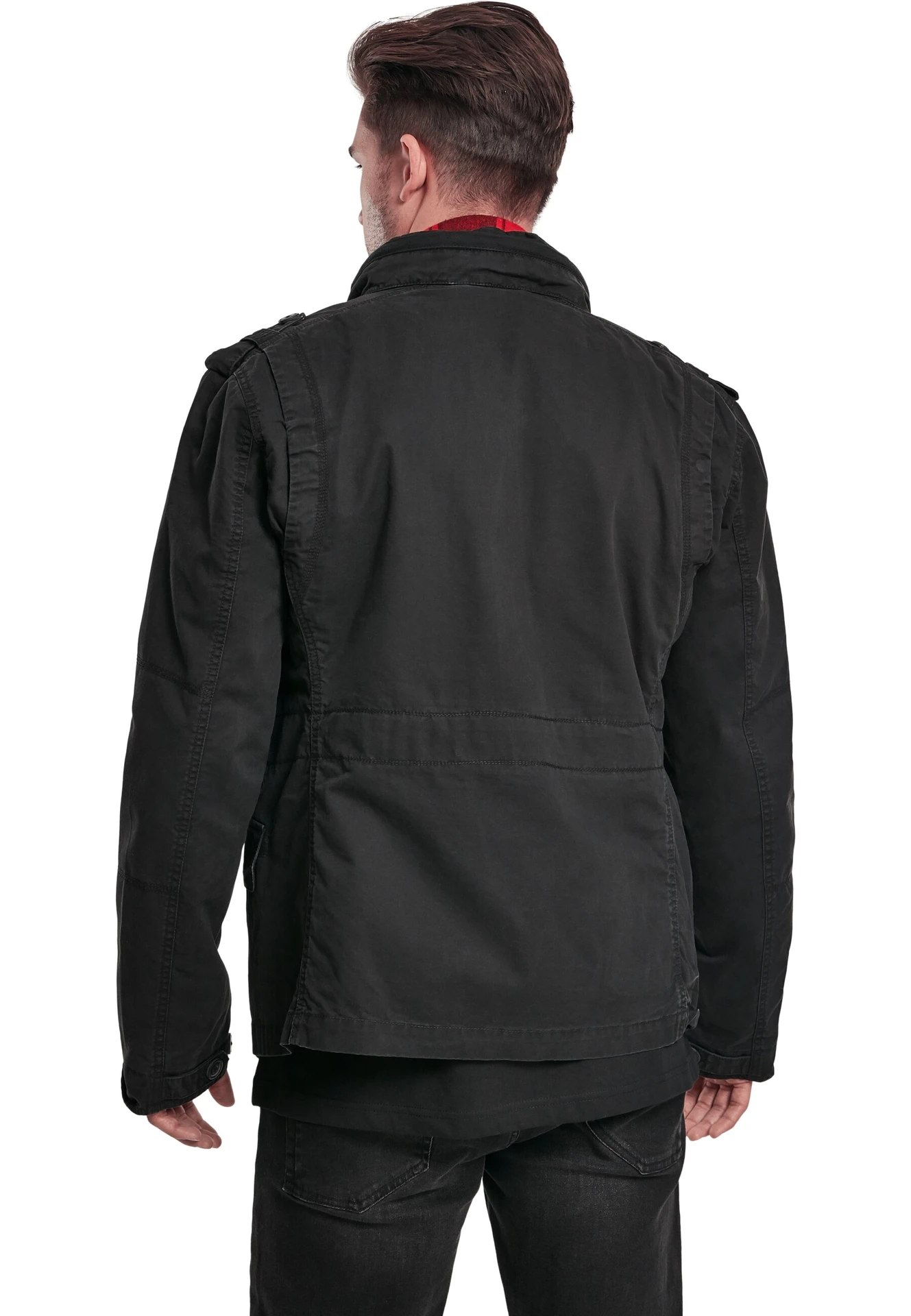 BYB-B3116-britannia-jacket-black-model-2 Build Your Brand Britannia Jacket