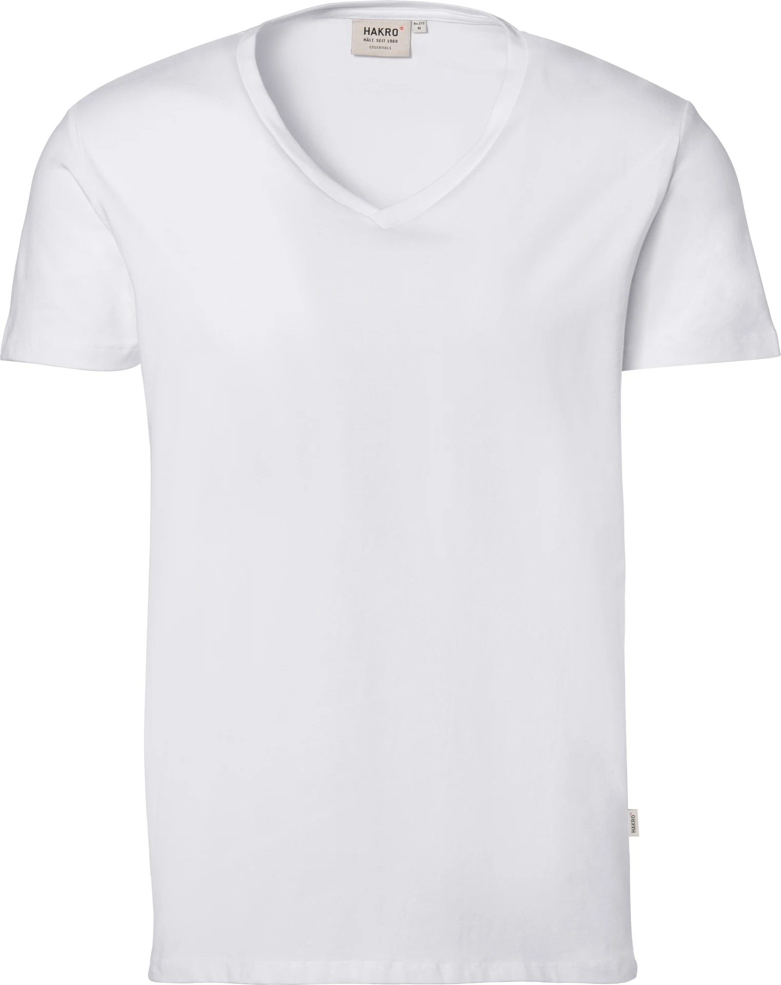 hakro-272-v-shirt-stretch-weiss-front-1 HAKRO V-Shirt 272 Stretch