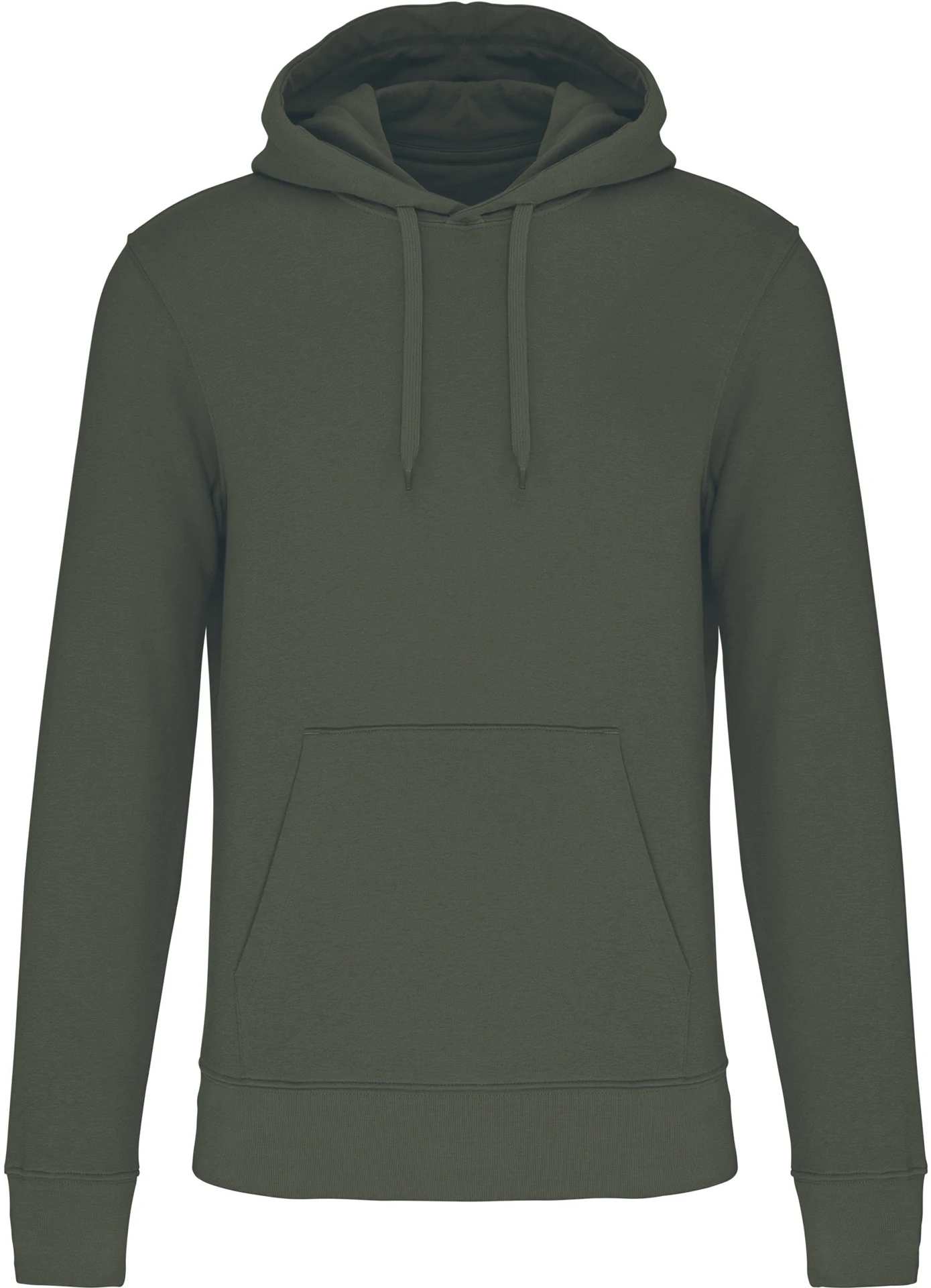 kariban-K4027-umweltfreundlicher-herren-kapuzen-sweater-darkkhaki-front-3 Kariban Umweltfreundlicher Herren Kapuzen Sweater