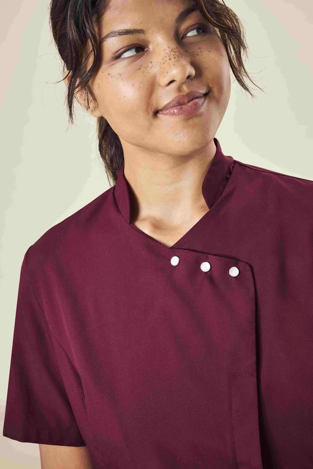 greiff-5110-damen-kasack-rf_6560_bordeaux-model-1 GREIFF Damen Kasack mit TENCEL™ Lyocellfasern