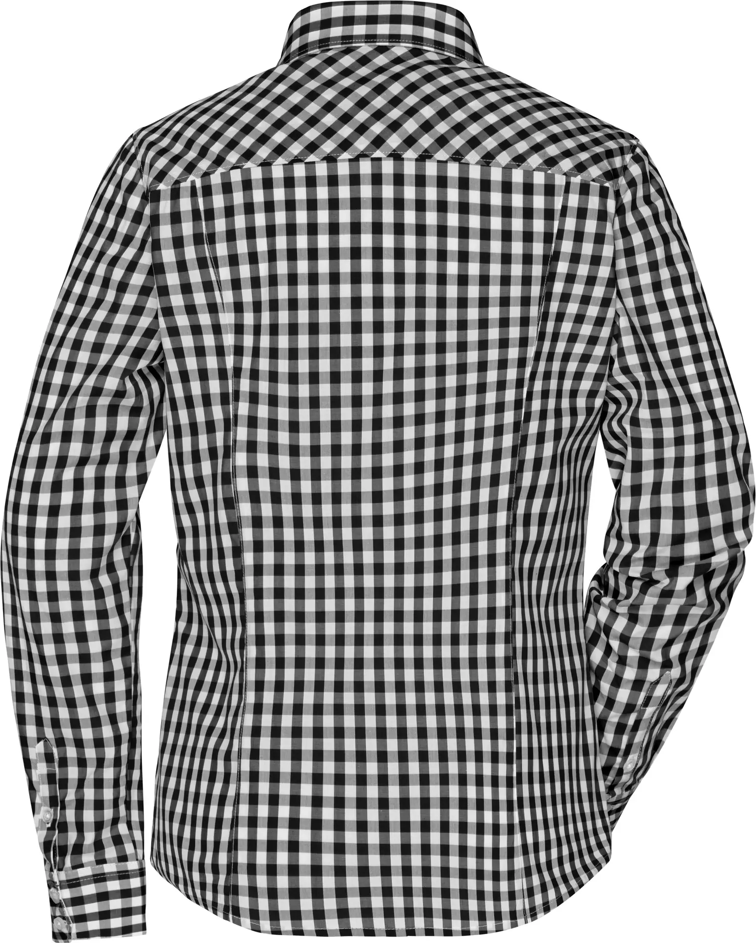 James & Nicholson Ladies Checked Blouse 