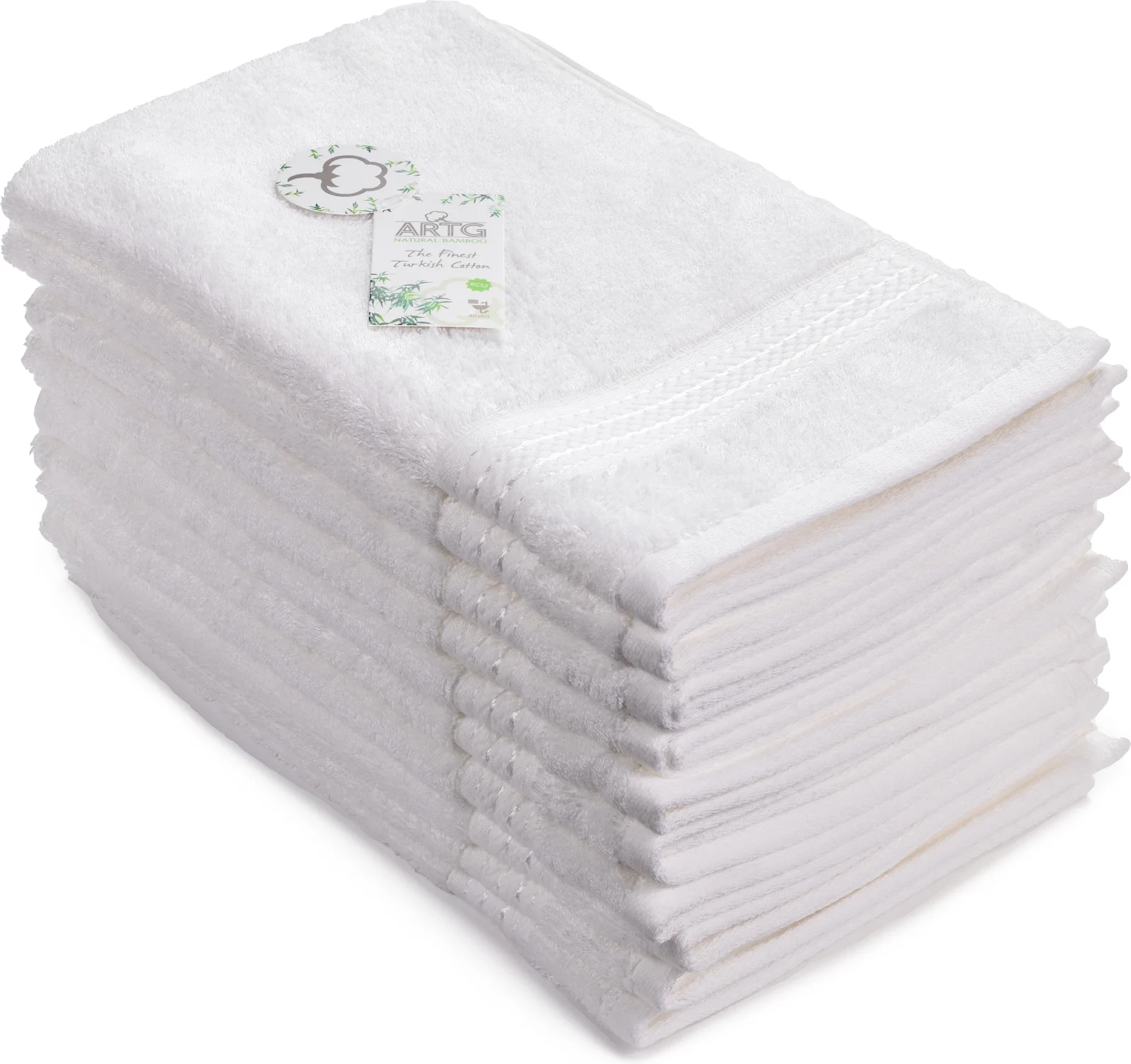 artg-ar405-natural-bamboo-guest-towel-white-front-1 ARTG Natural Bamboo Guest Towel