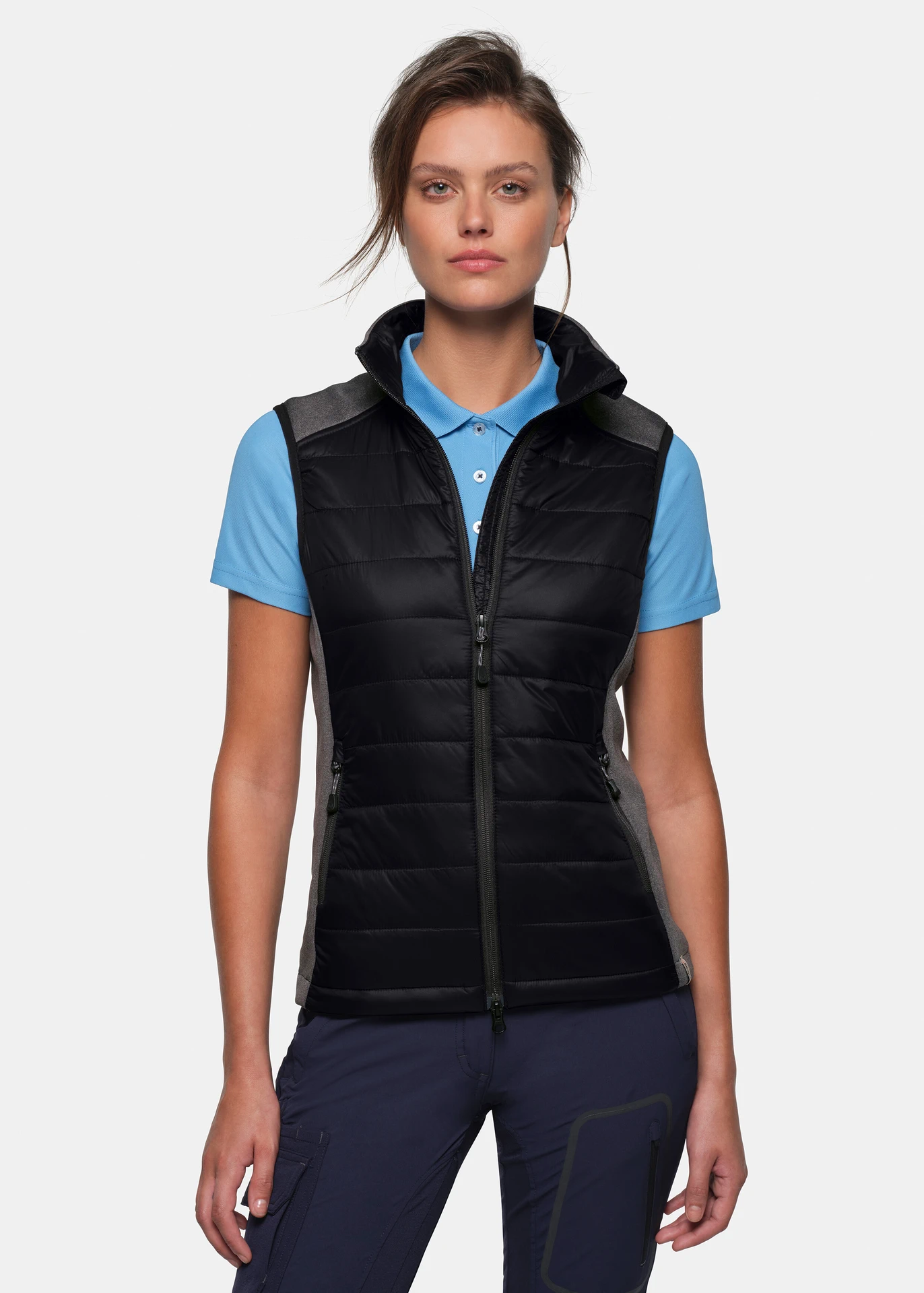 hakro-264-damen-hybridweste-contrast-schwarz-model-0 HAKRO Damen-Hybridweste 264 Alabama