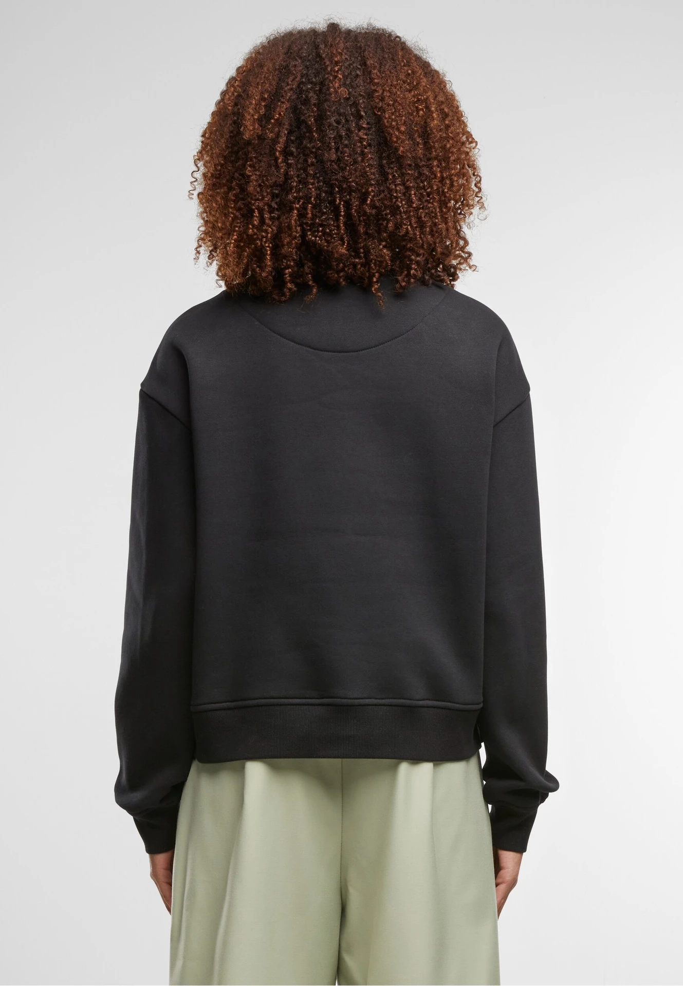 Build Your Brand Ladies Oversized Crewneck Sweatshirt